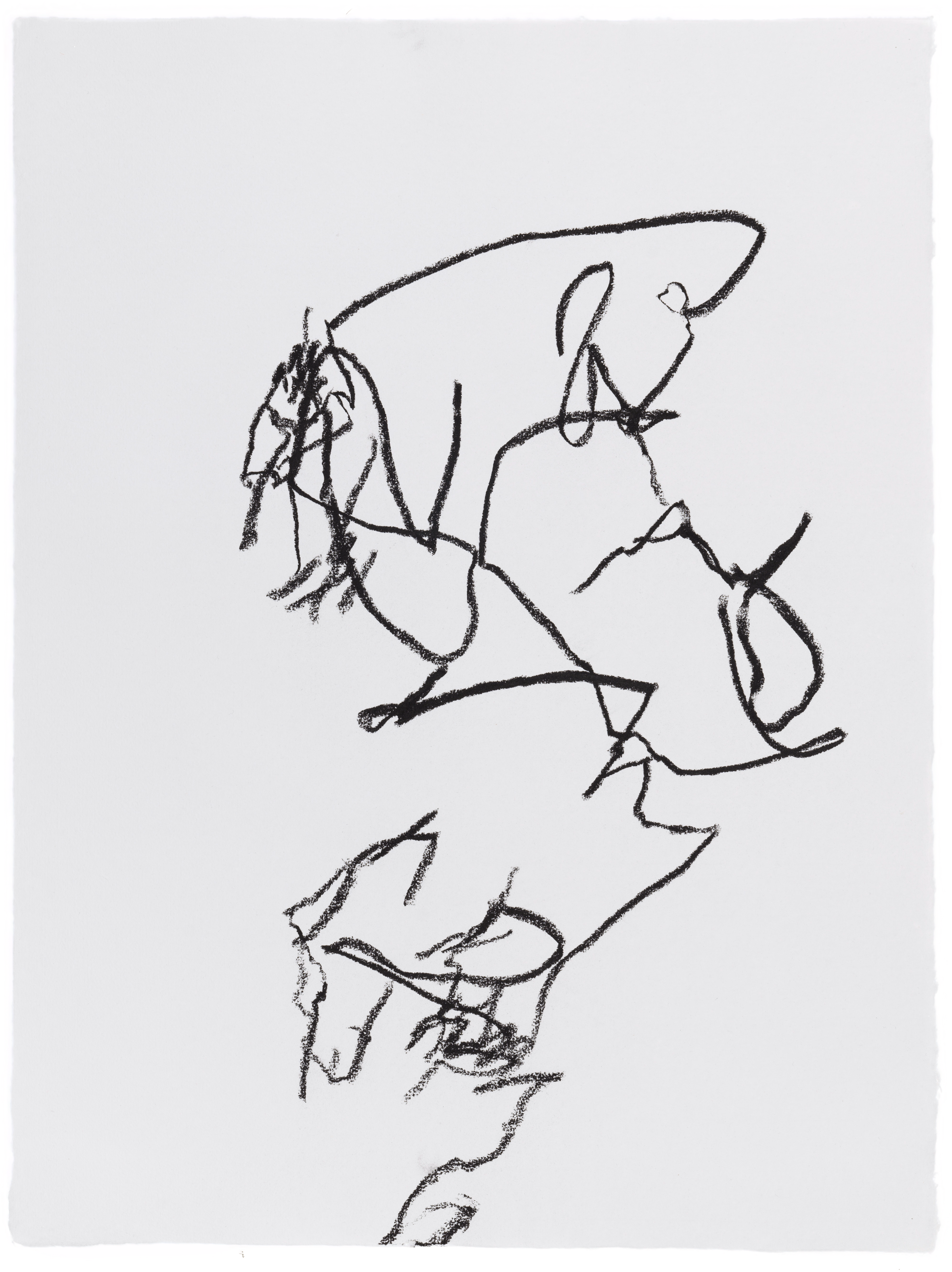 Body Drawing 09 — (2022) — charcoal on paper — 58 x 78 cm