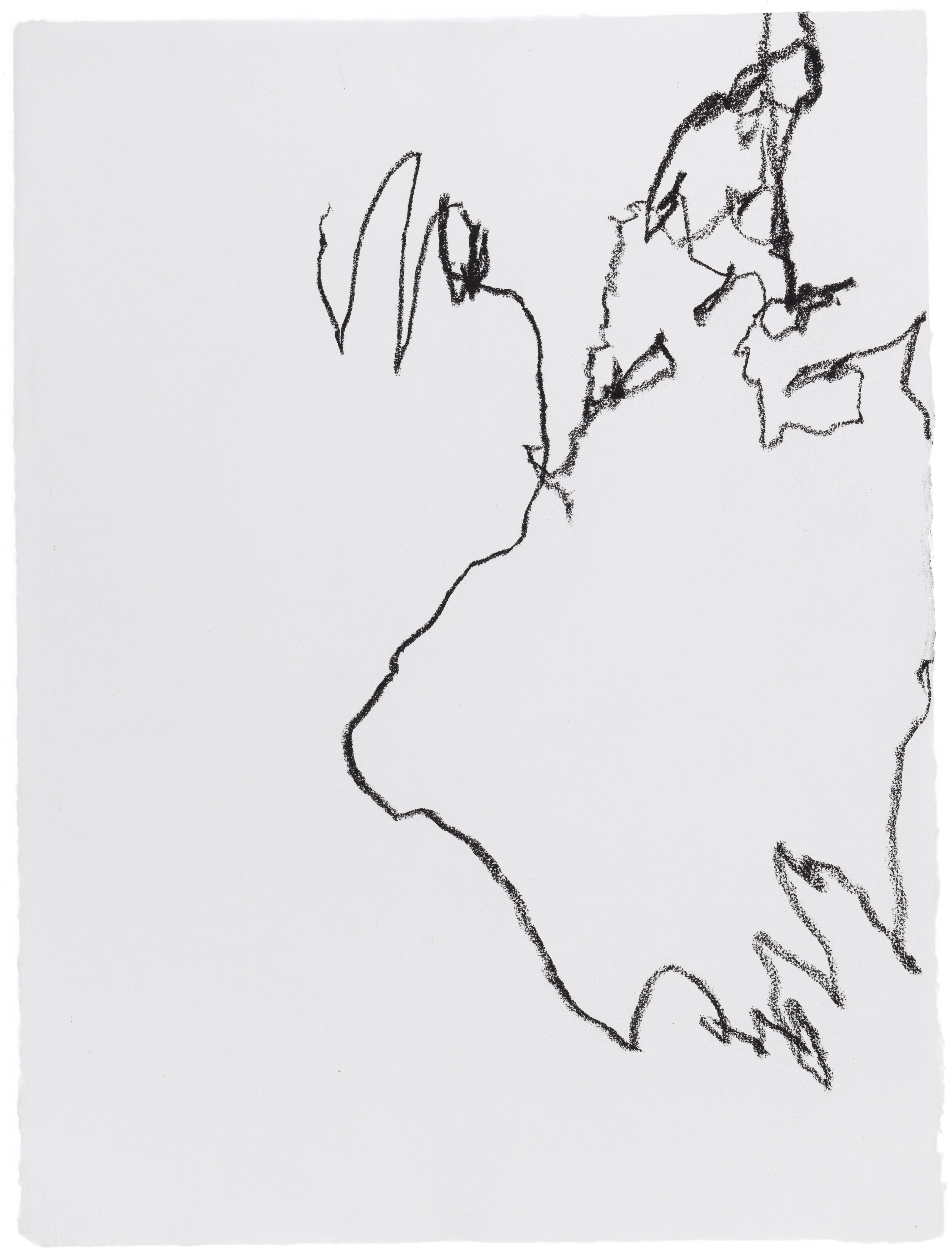 Body Drawing 10 — (2022) — charcoal on paper — 58 x 78 cm