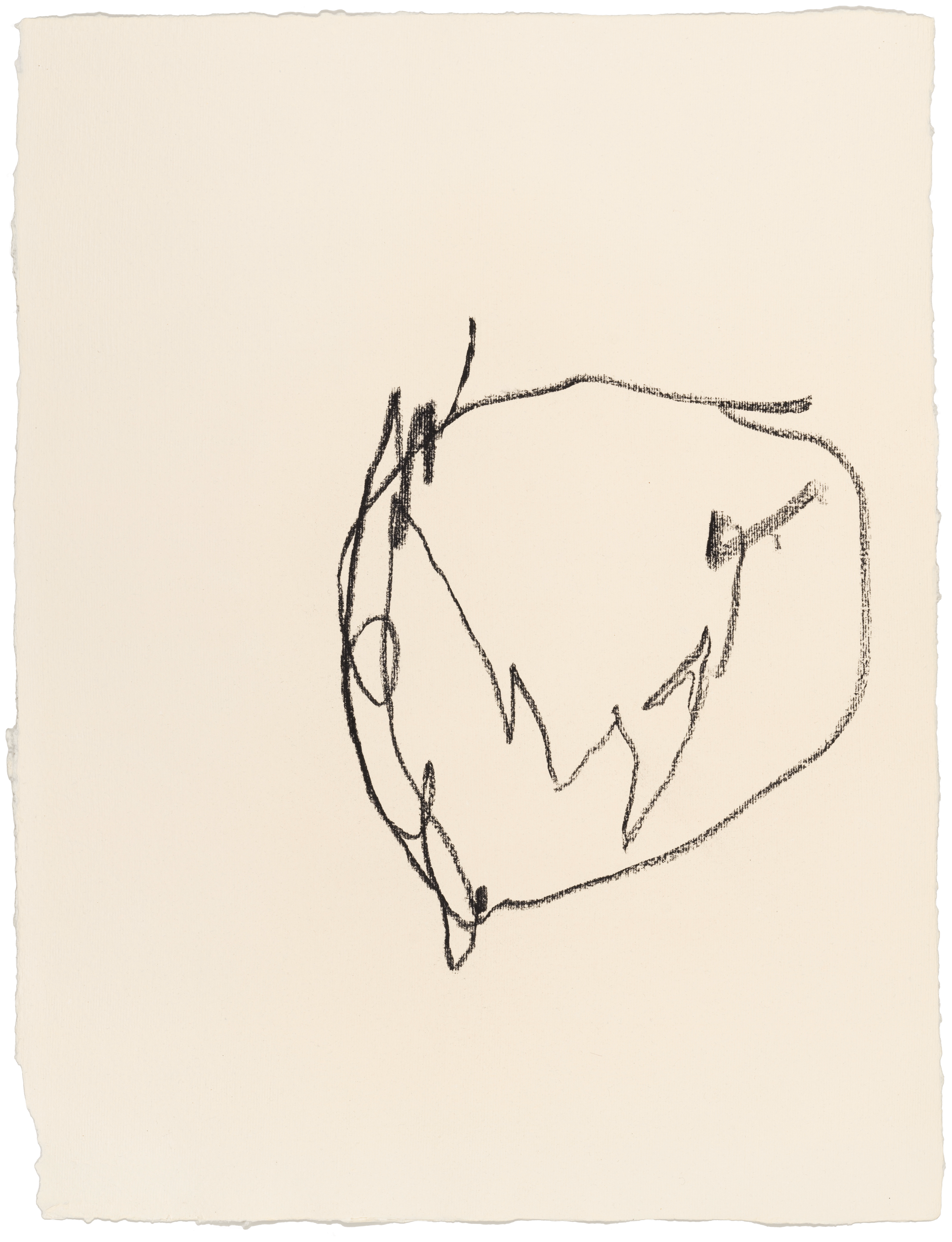 Body Drawing 11 — (2022) — charcoal on paper — 58 x 78 cm