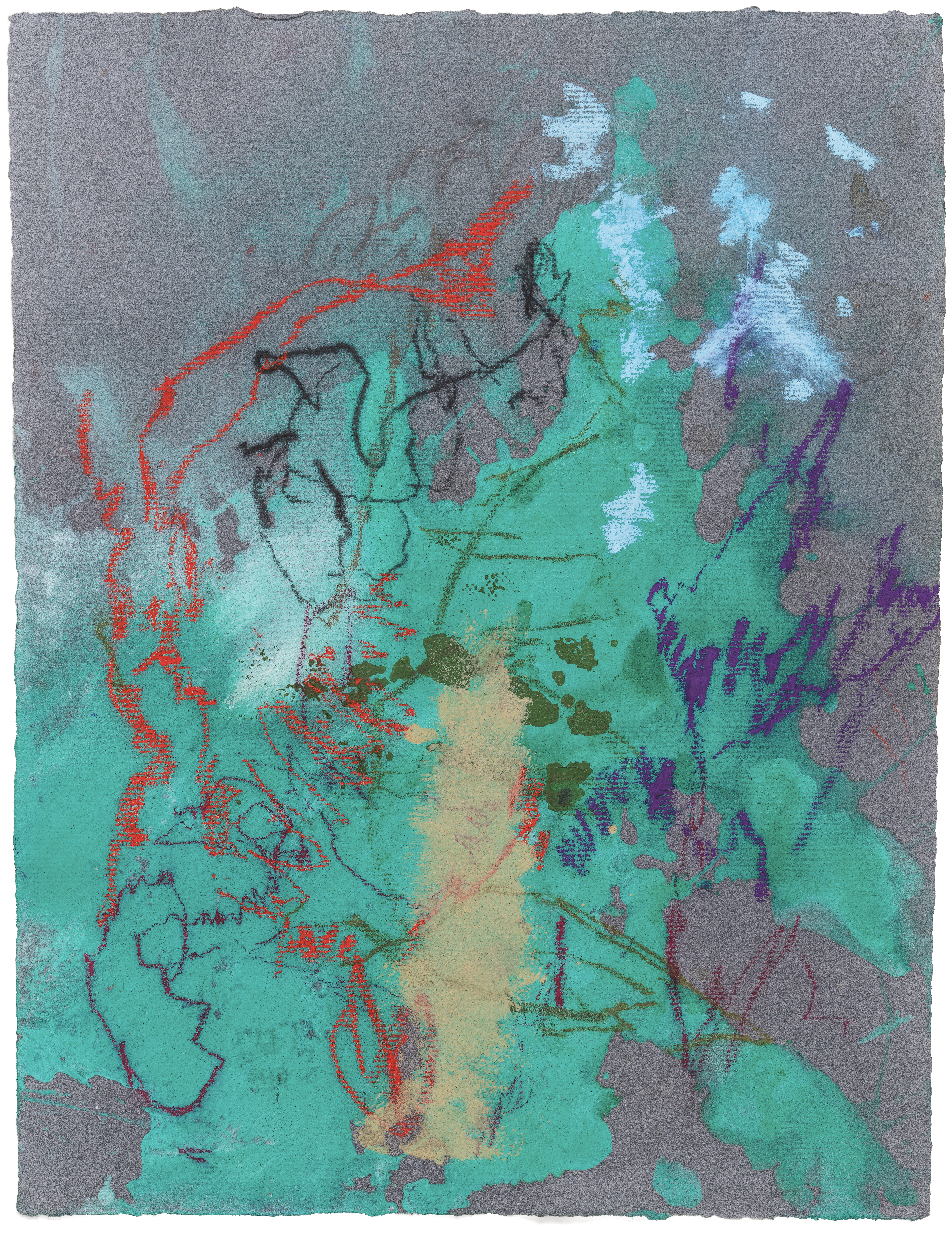 Body Drawing 110 — (2024) — mixed media on paper — 58 x 78 cm