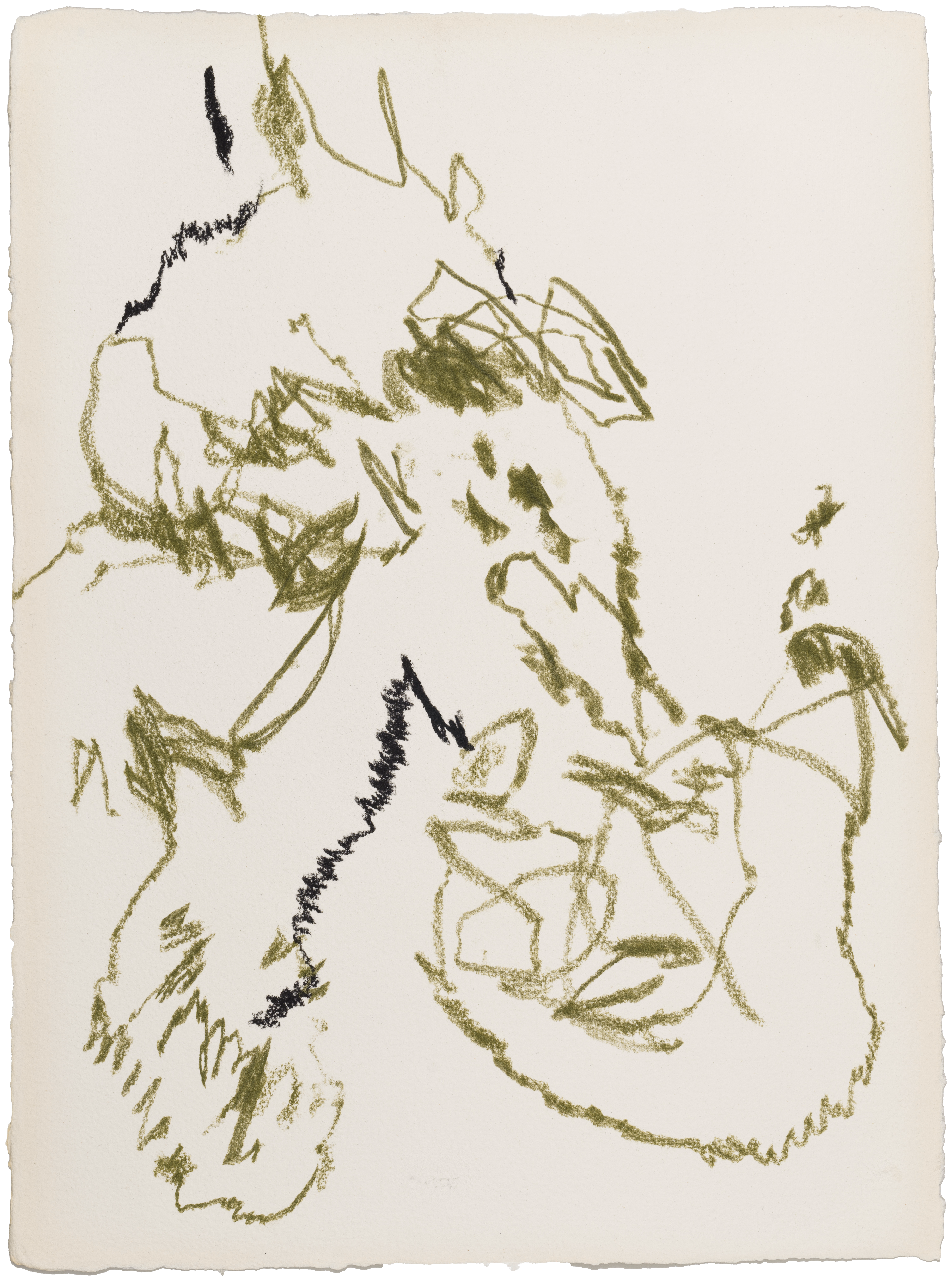 Body Drawing 133 — (2025) — pigmented graphite on paper — 58 x 78 cm