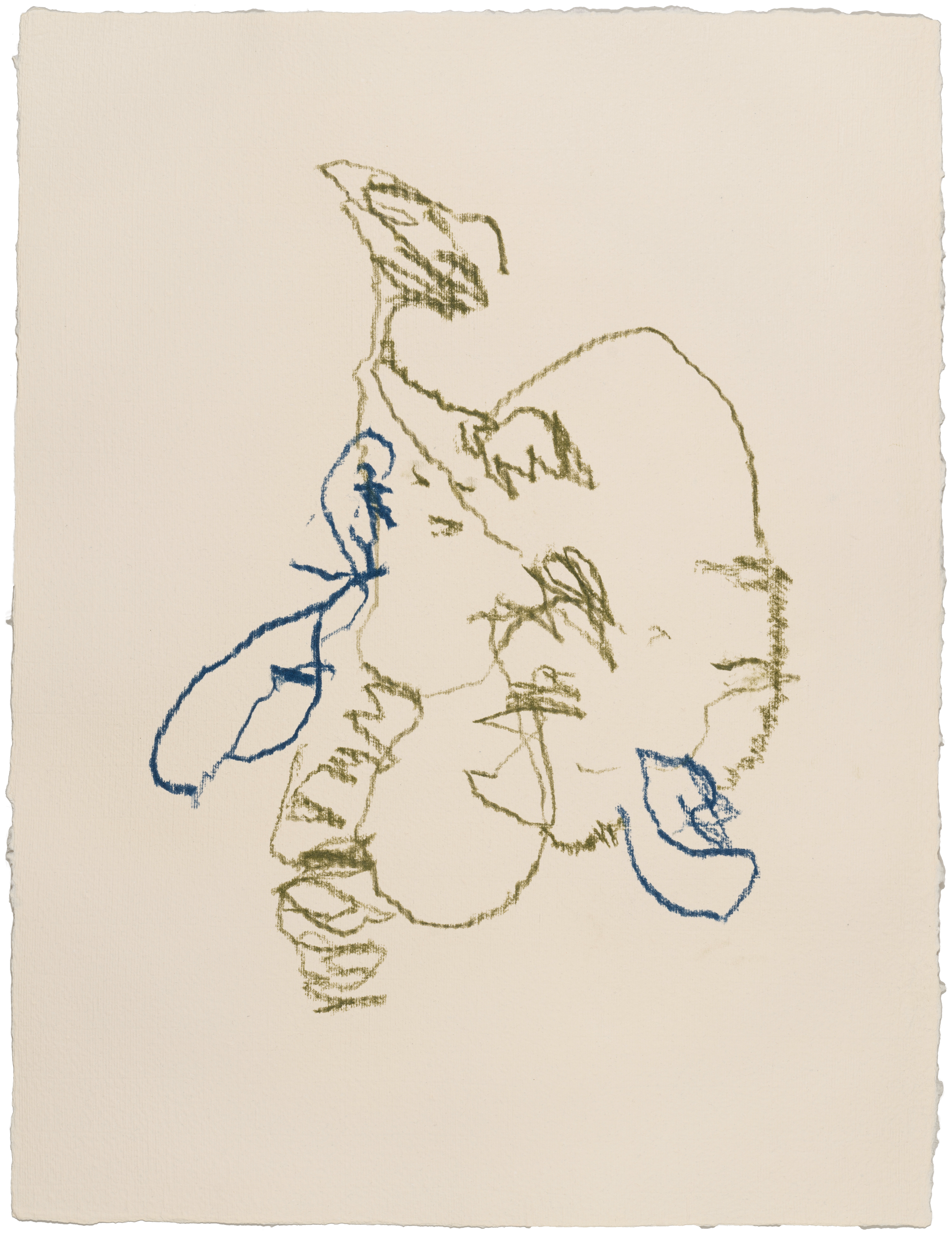 Body Drawing 145 — (2025) — pigmented graphite on paper — 58 x 78 cm