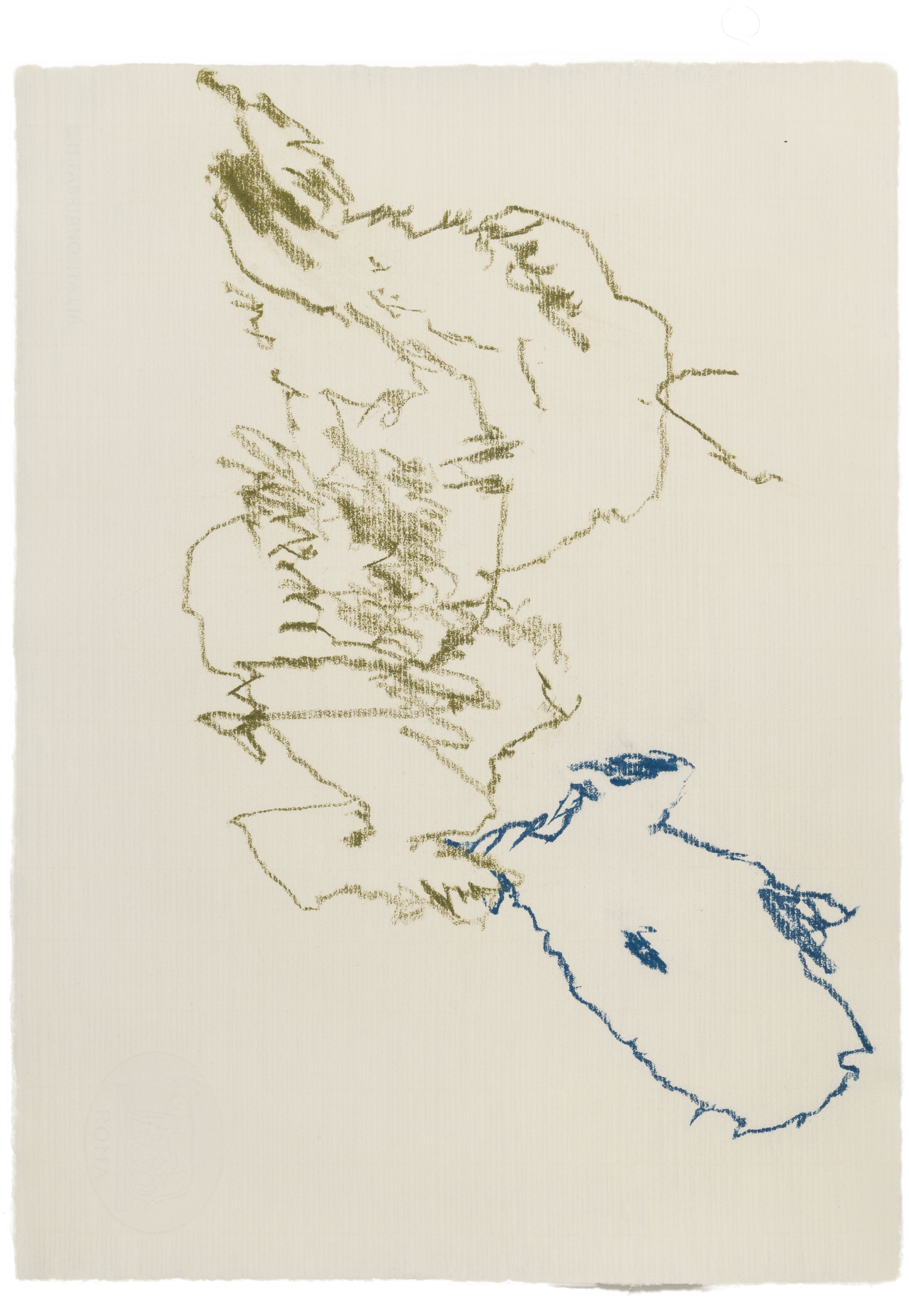 Body Drawing 148 — (2025) — pigmented graphite on paper — 58 x 78 cm