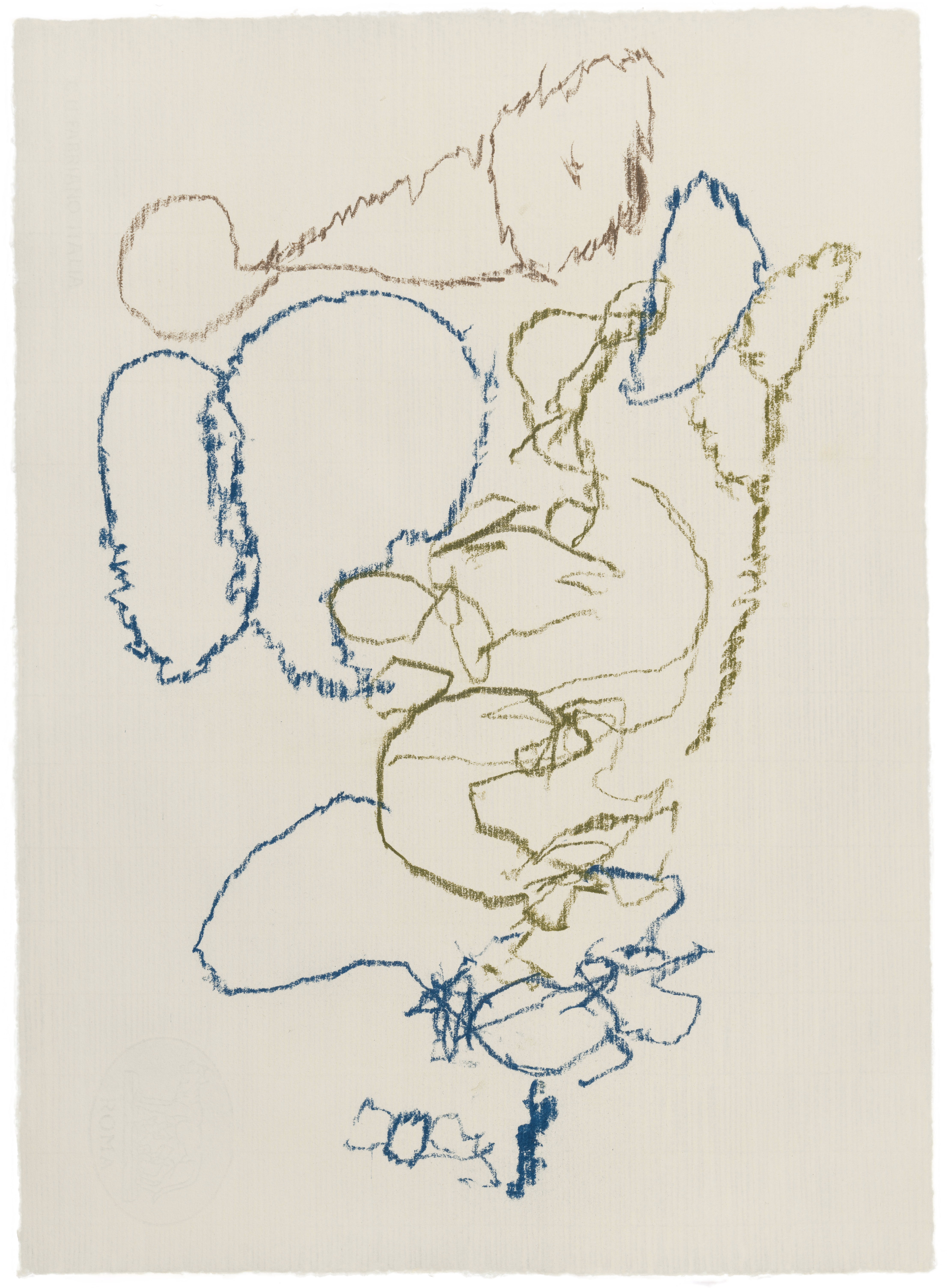 Body Drawing 149 — (2025) — pigmented graphite on paper — 58 x 78 cm