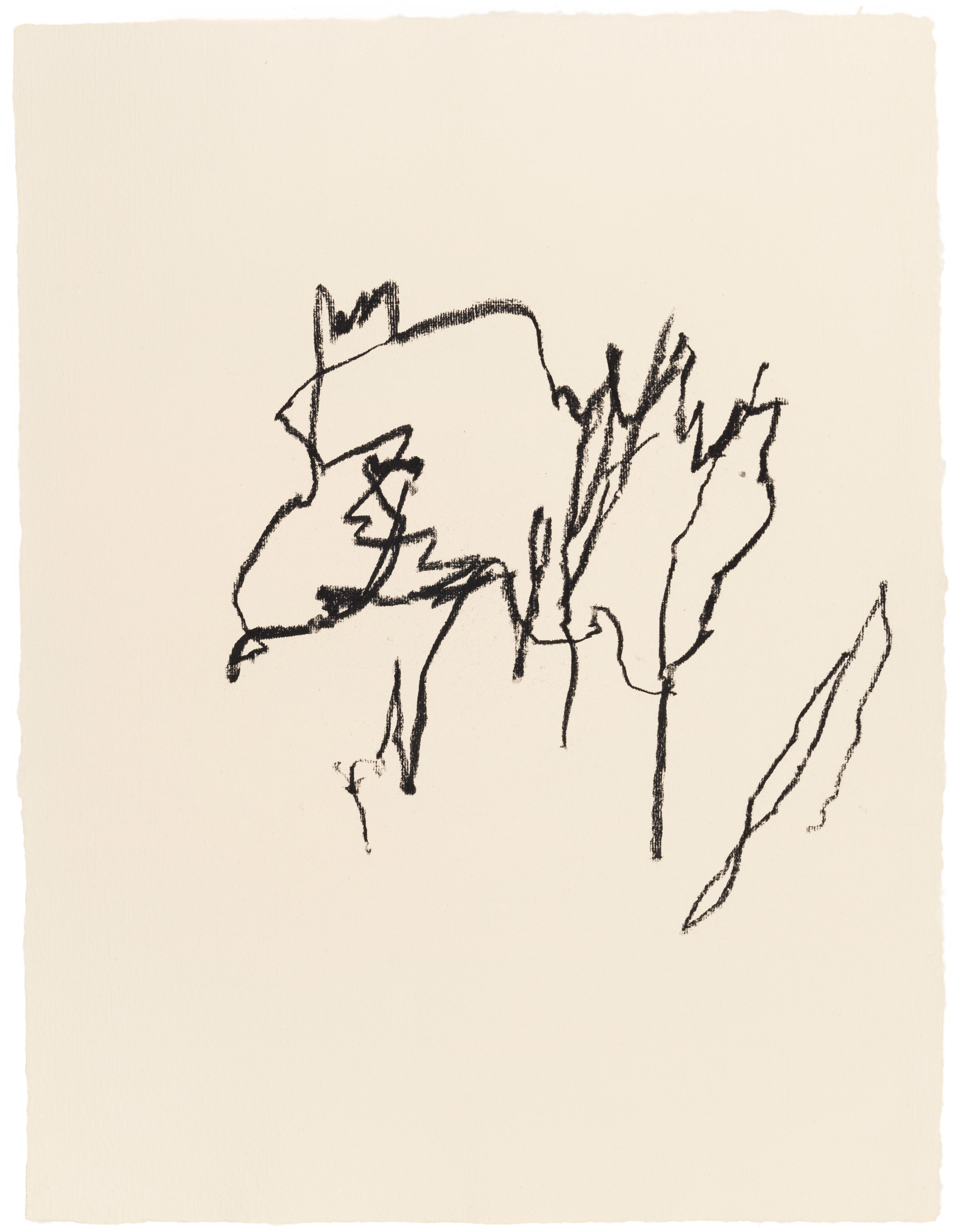Body Drawing 15 — (2022) — charcoal on paper — 58 x 78 cm