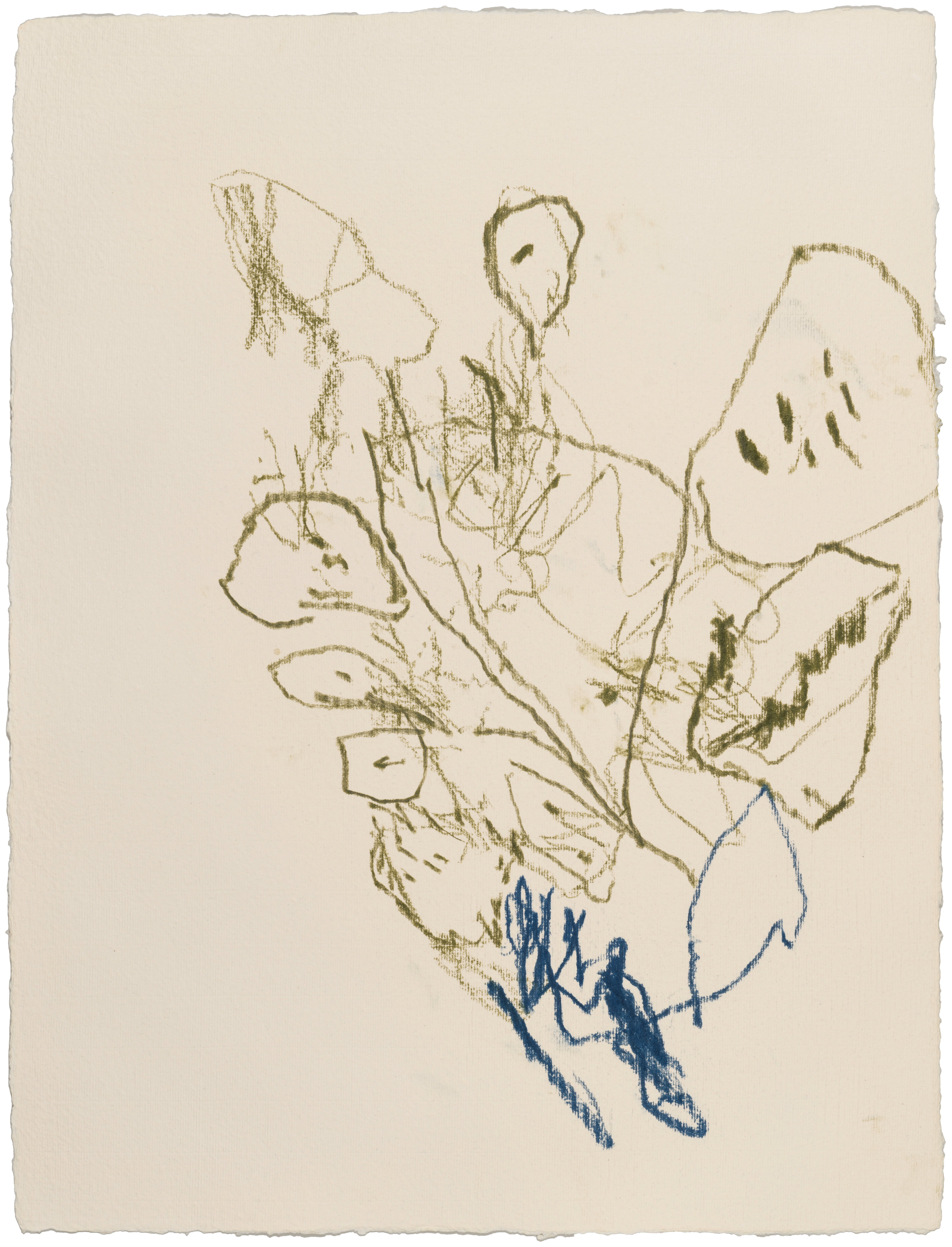 Body Drawing 150 — (2025) — pigmented graphite on paper — 58 x 78 cm