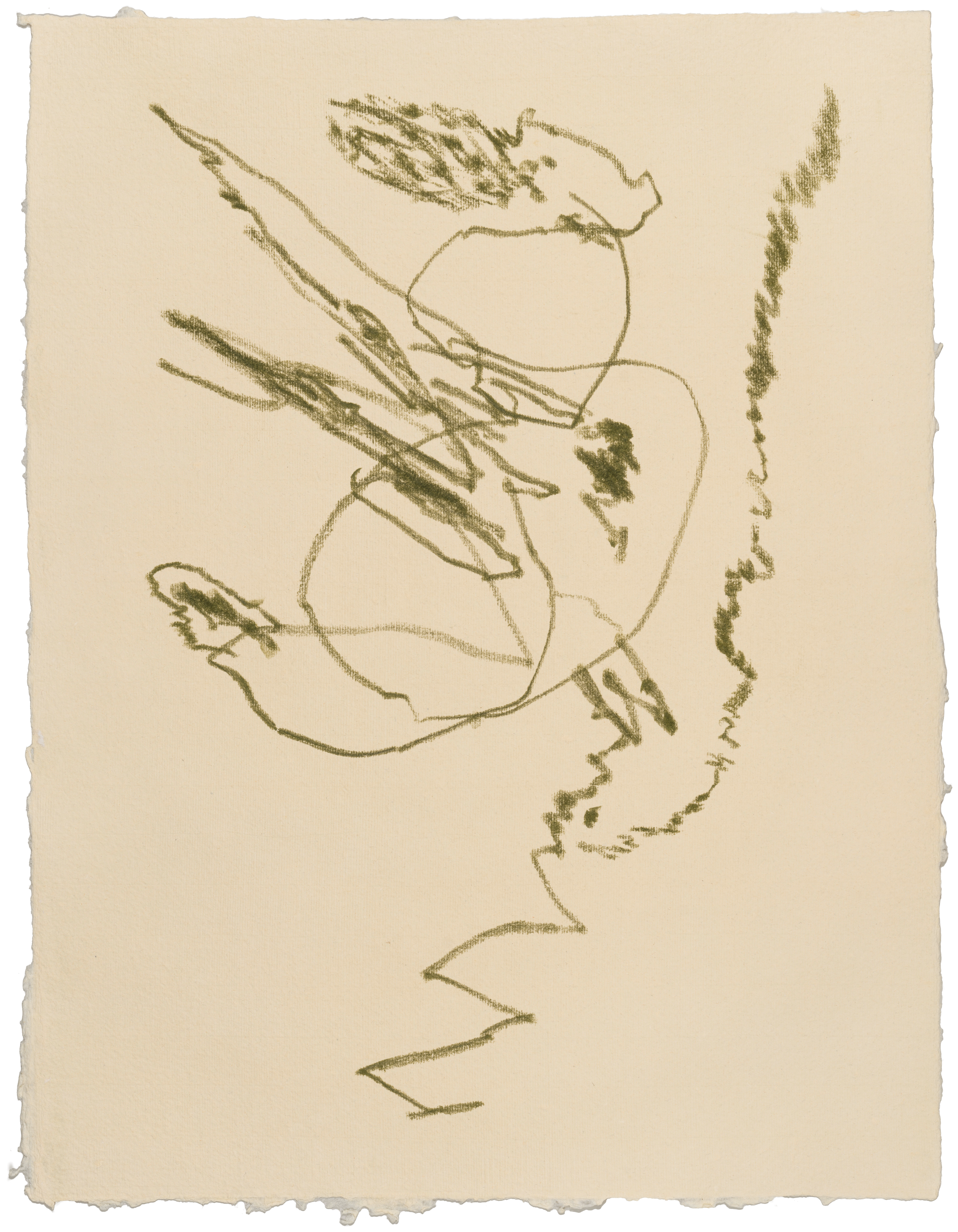Body Drawing 156 — (2025) — pigmented graphite on paper — 58 x 78 cm