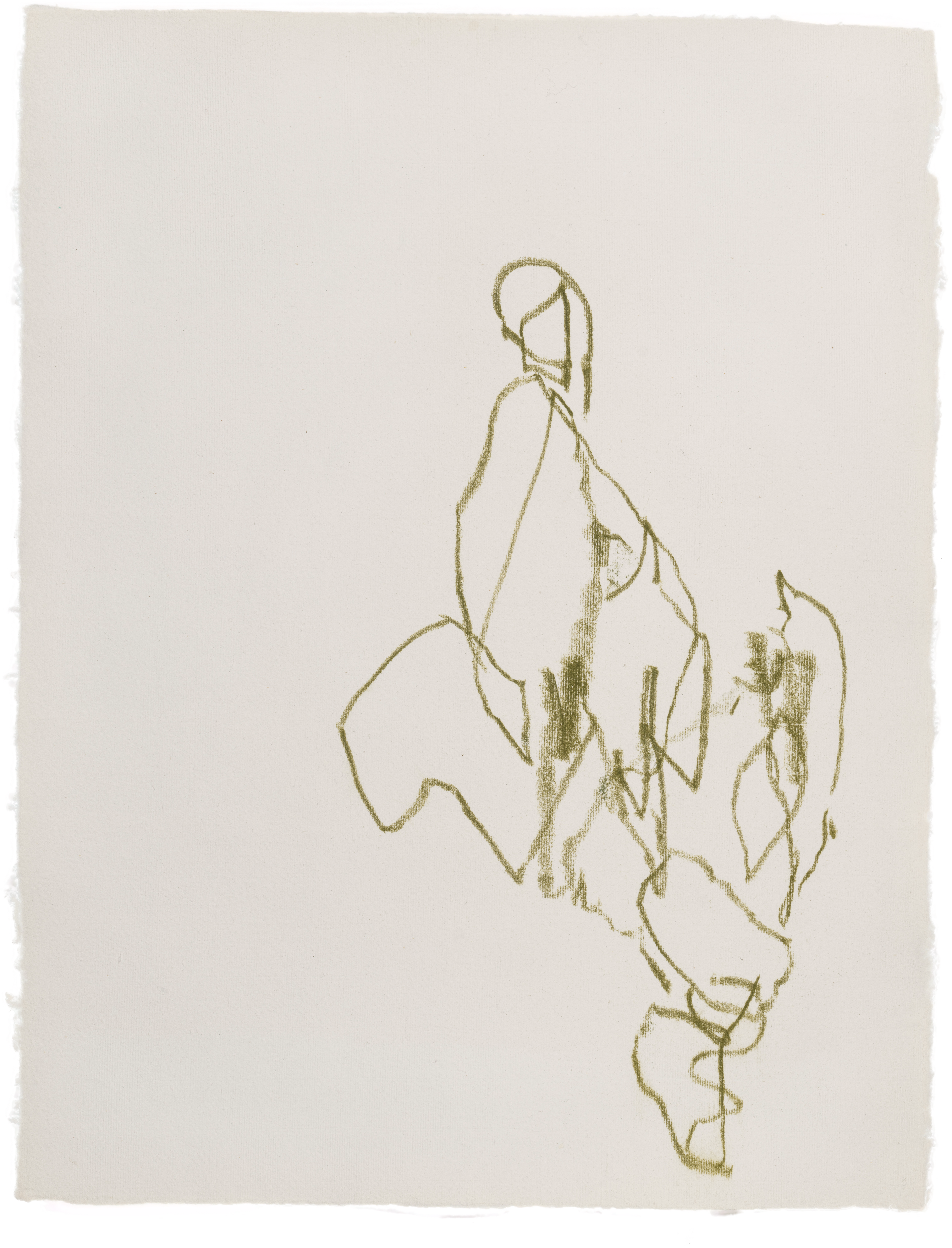 Body Drawing 172 — (2025) — pigmented graphite on paper — 58 x 78 cm