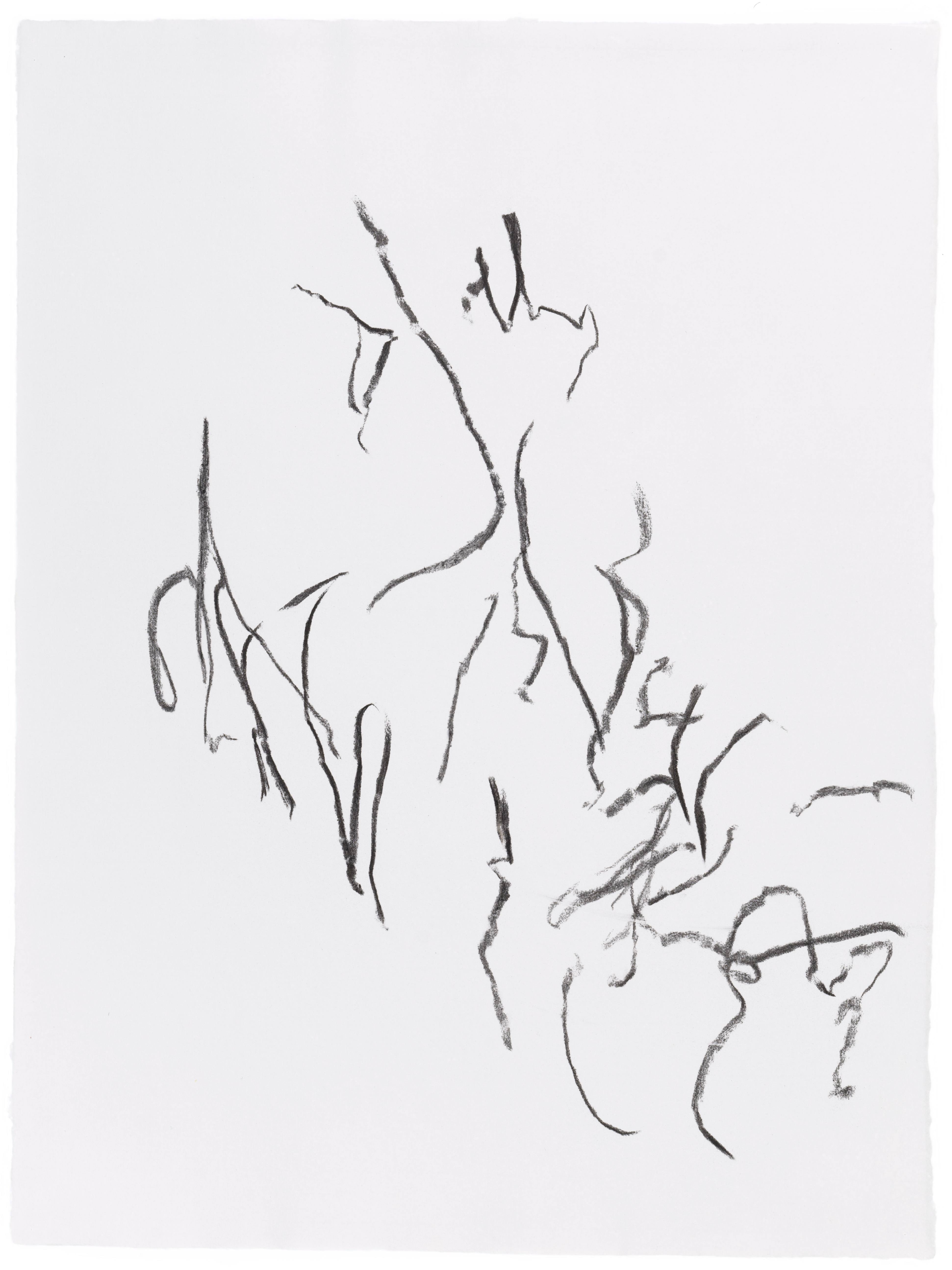 Body Drawing 18 — (2022) — charcoal on paper — 58 x 78 cm