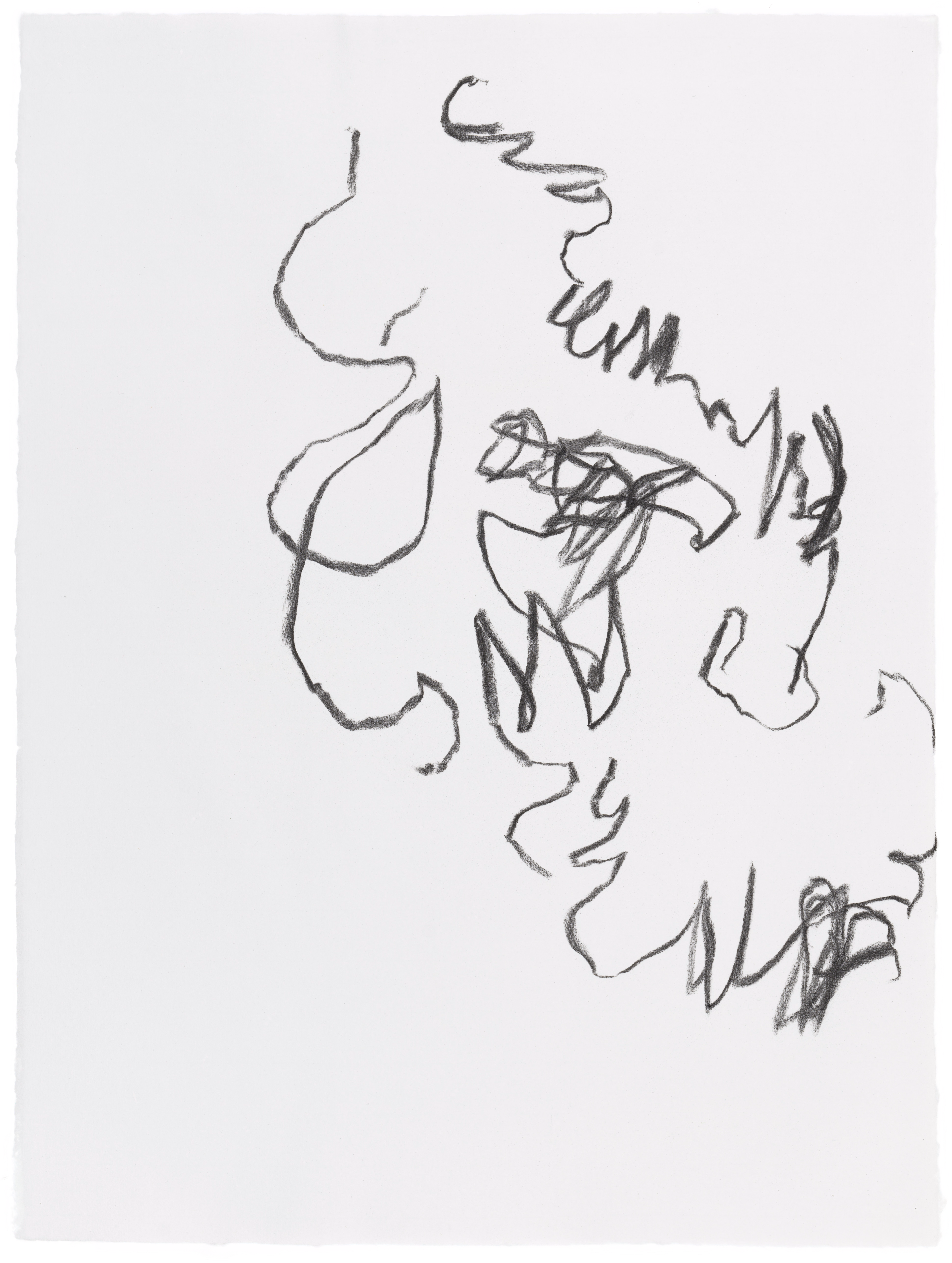 Body Drawing 19 — (2022) — charcoal on paper — 58 x 78 cm