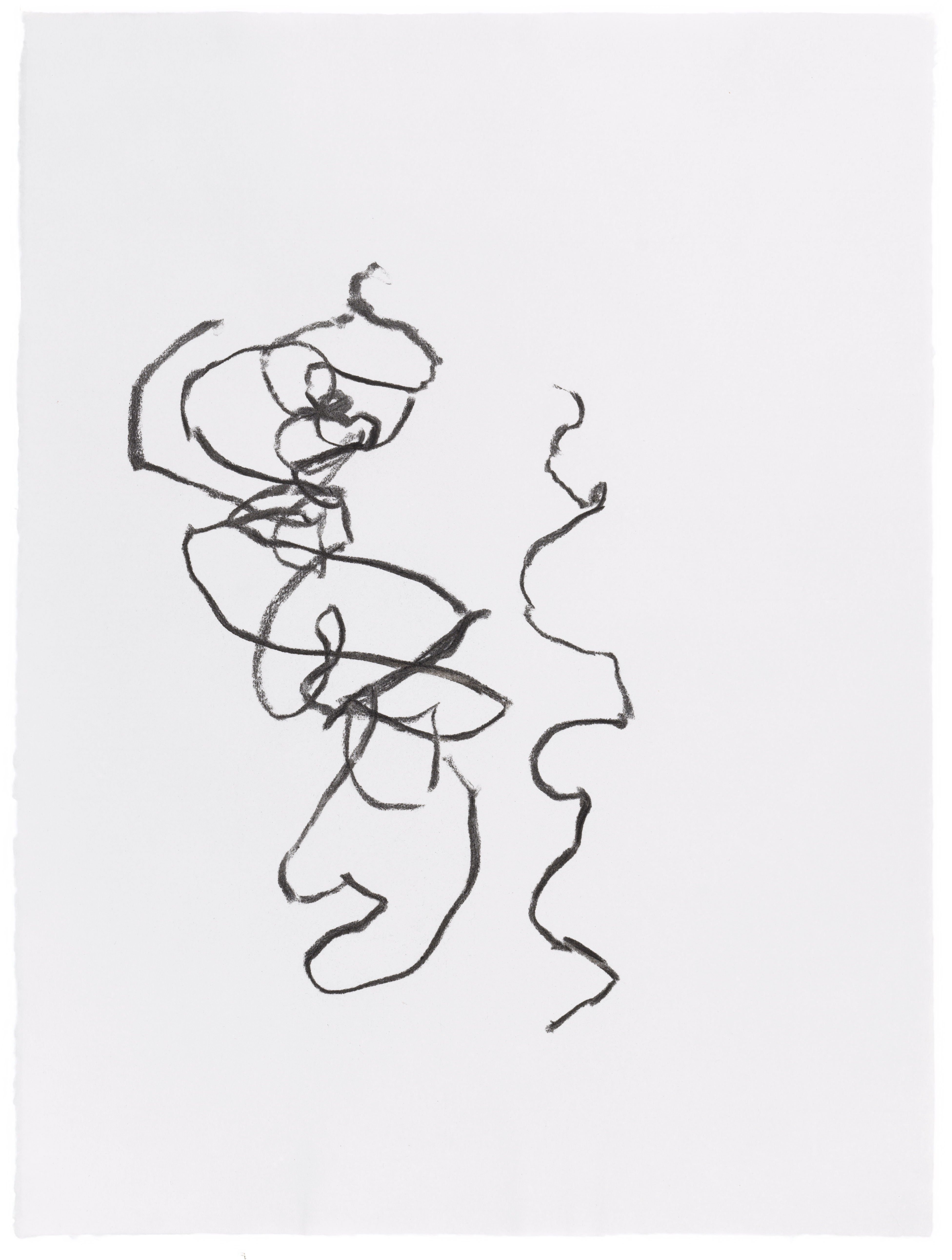 Body Drawing 20 — (2022) — charcoal on paper — 58 x 78 cm