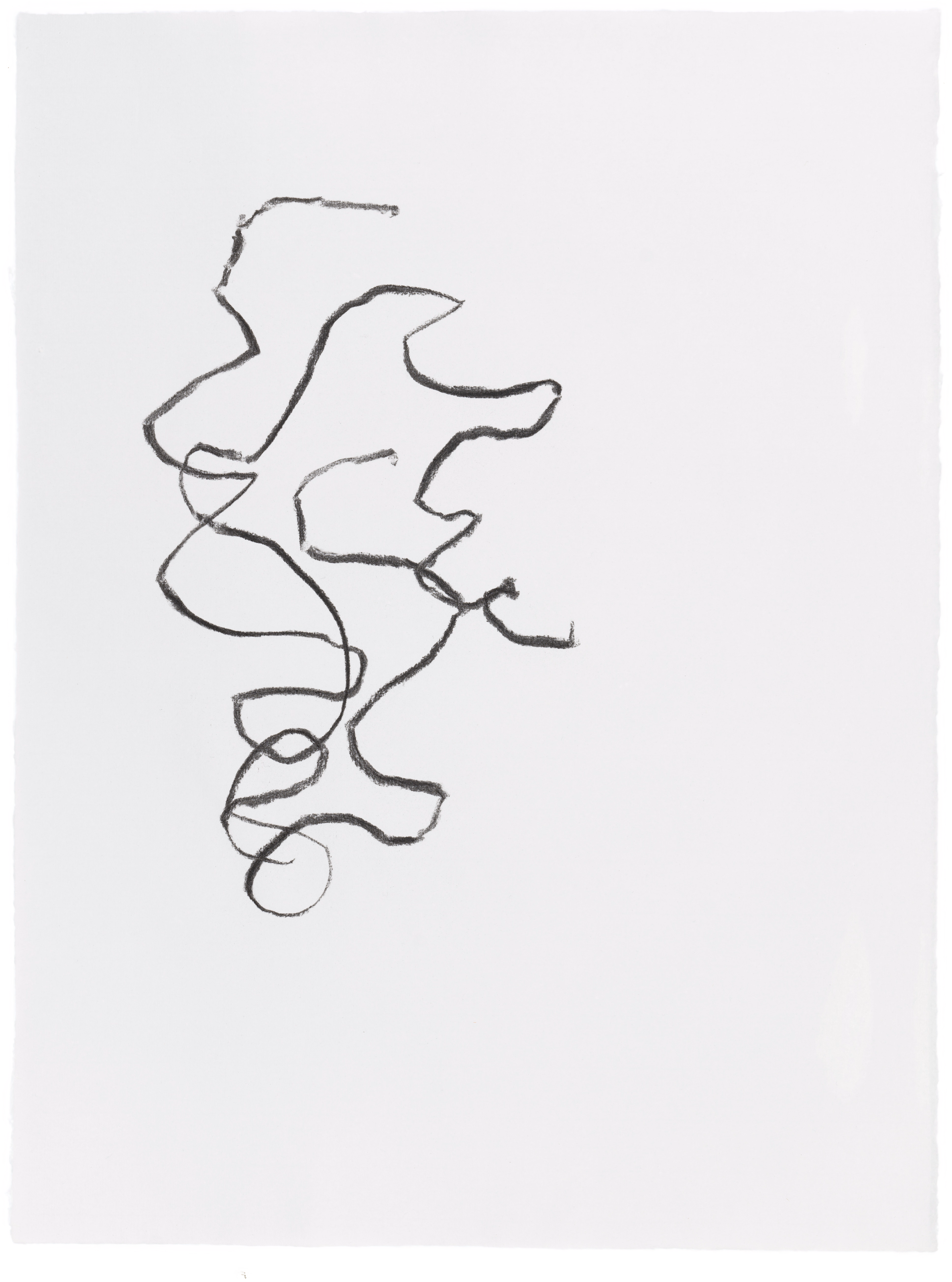 Body Drawing 22 — (2022) — charcoal on paper — 58 x 78 cm