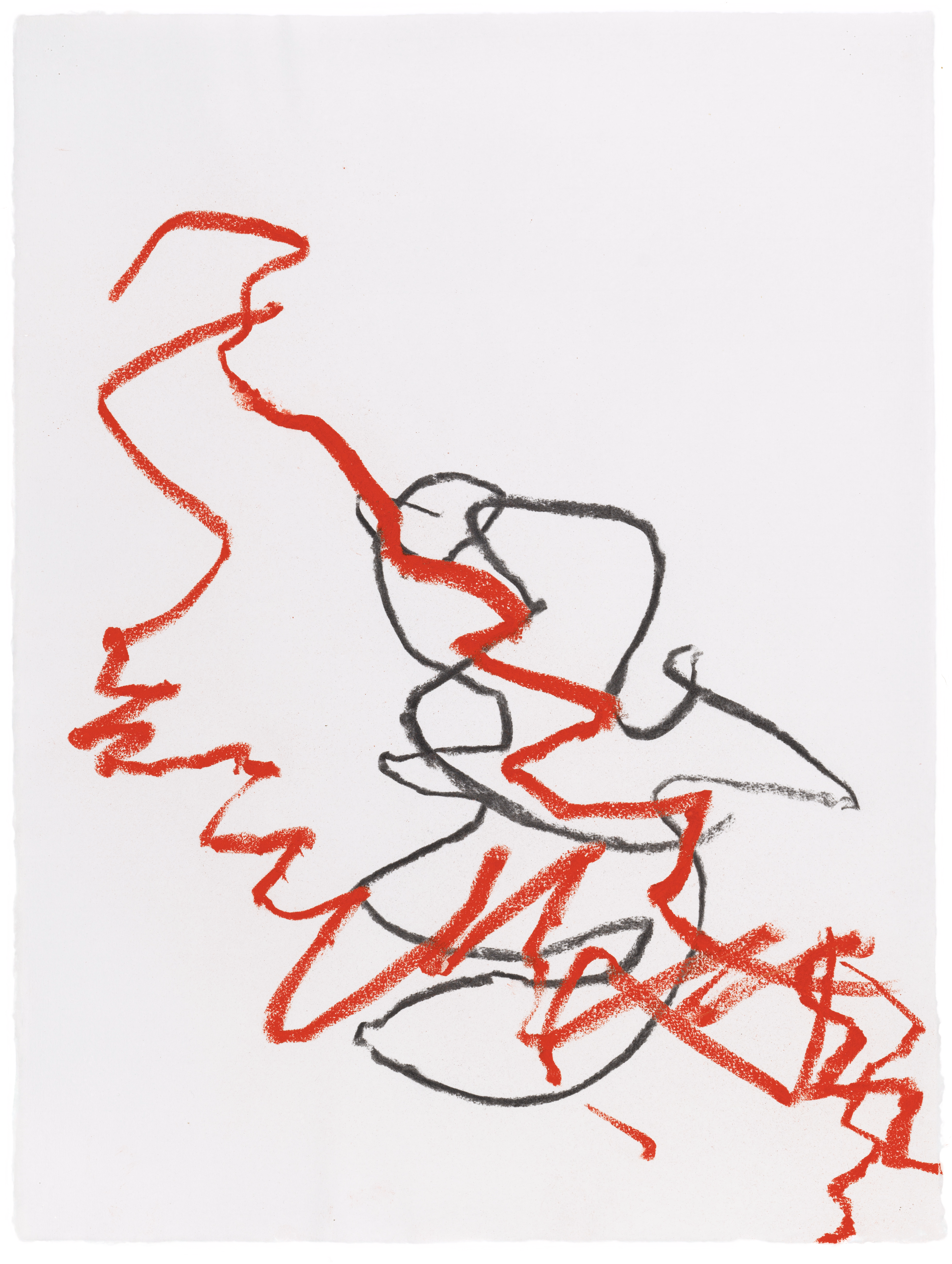 Body Drawing 29 — (2022) — charcoal and pastel on paper — 58 x 78 cm
