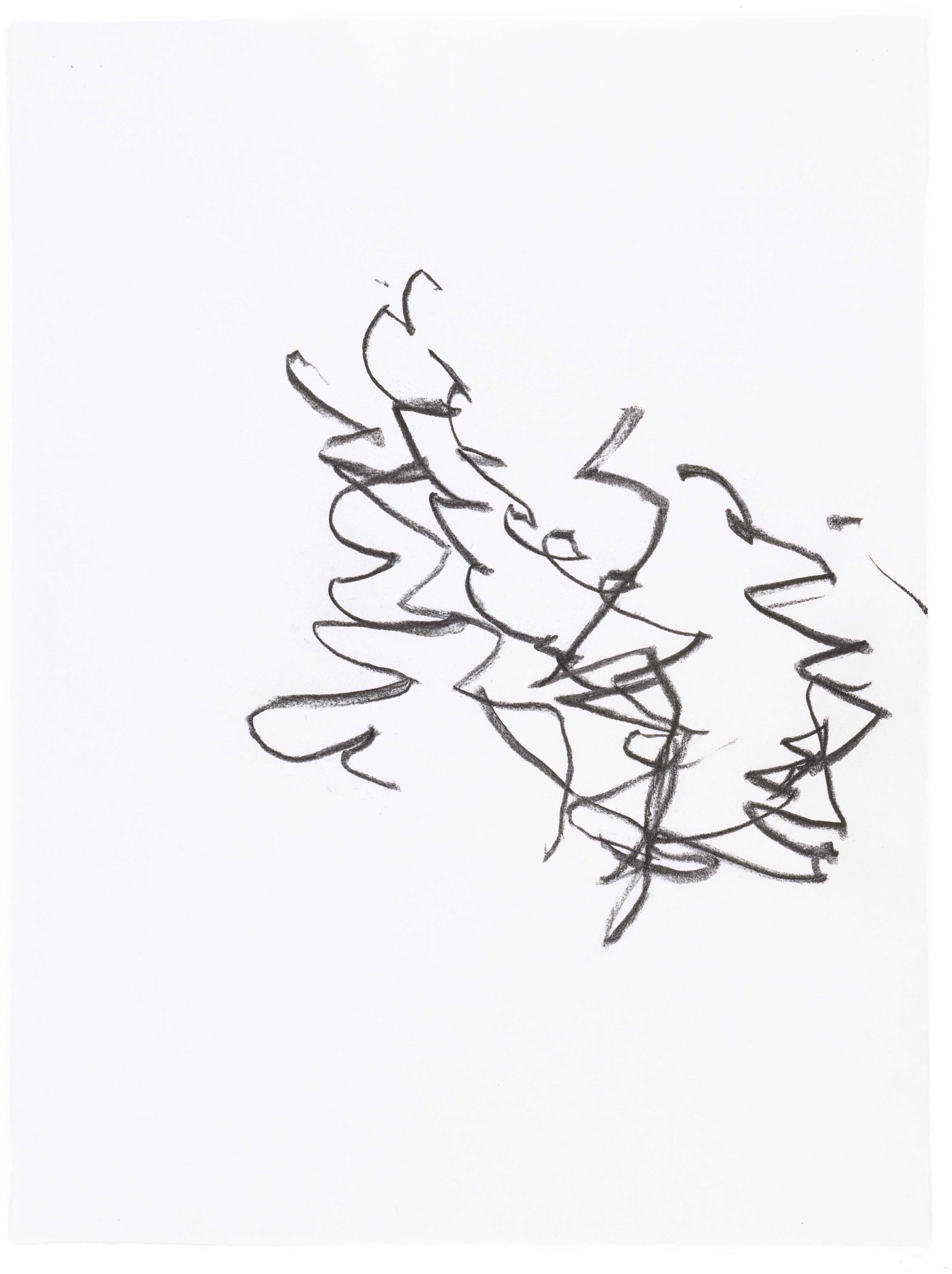Body Drawing 30 — (2022) — charcoal on paper — 58 x 78 cm