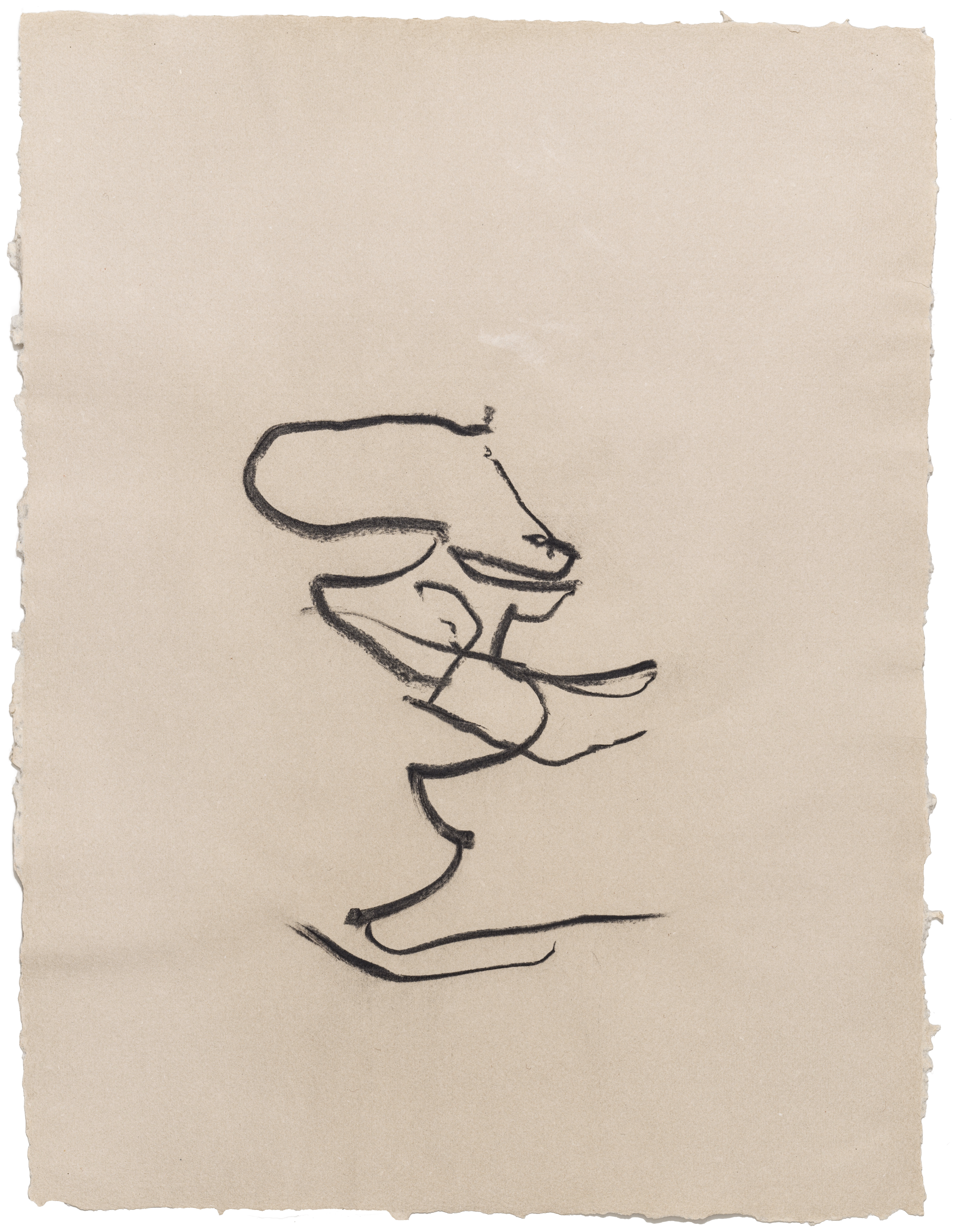 Body Drawing 35 — (2023) — charcoal on paper — 58 x 78 cm