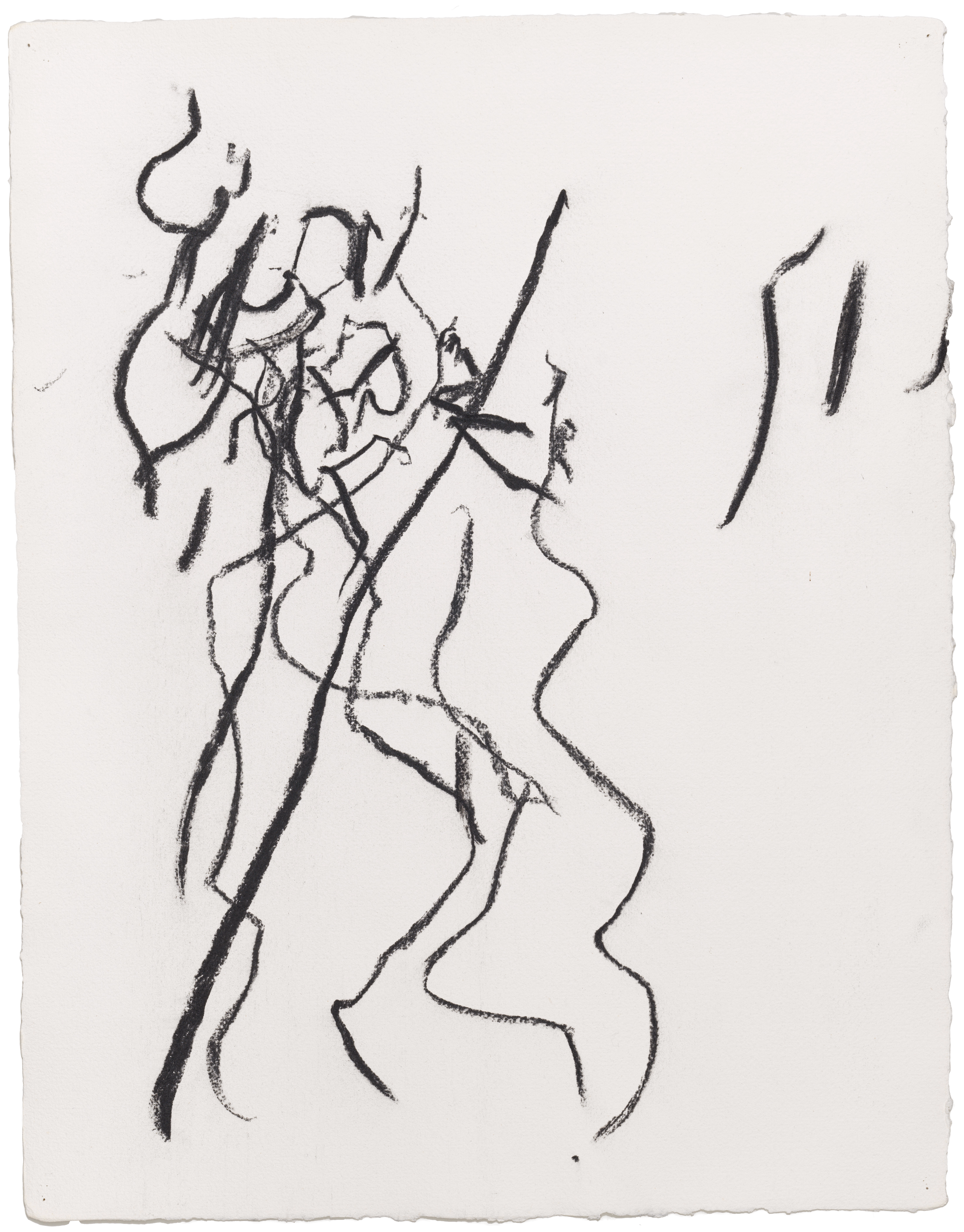 Body Drawing 40 — (2023) — charcoal on paper — 58 x 78 cm