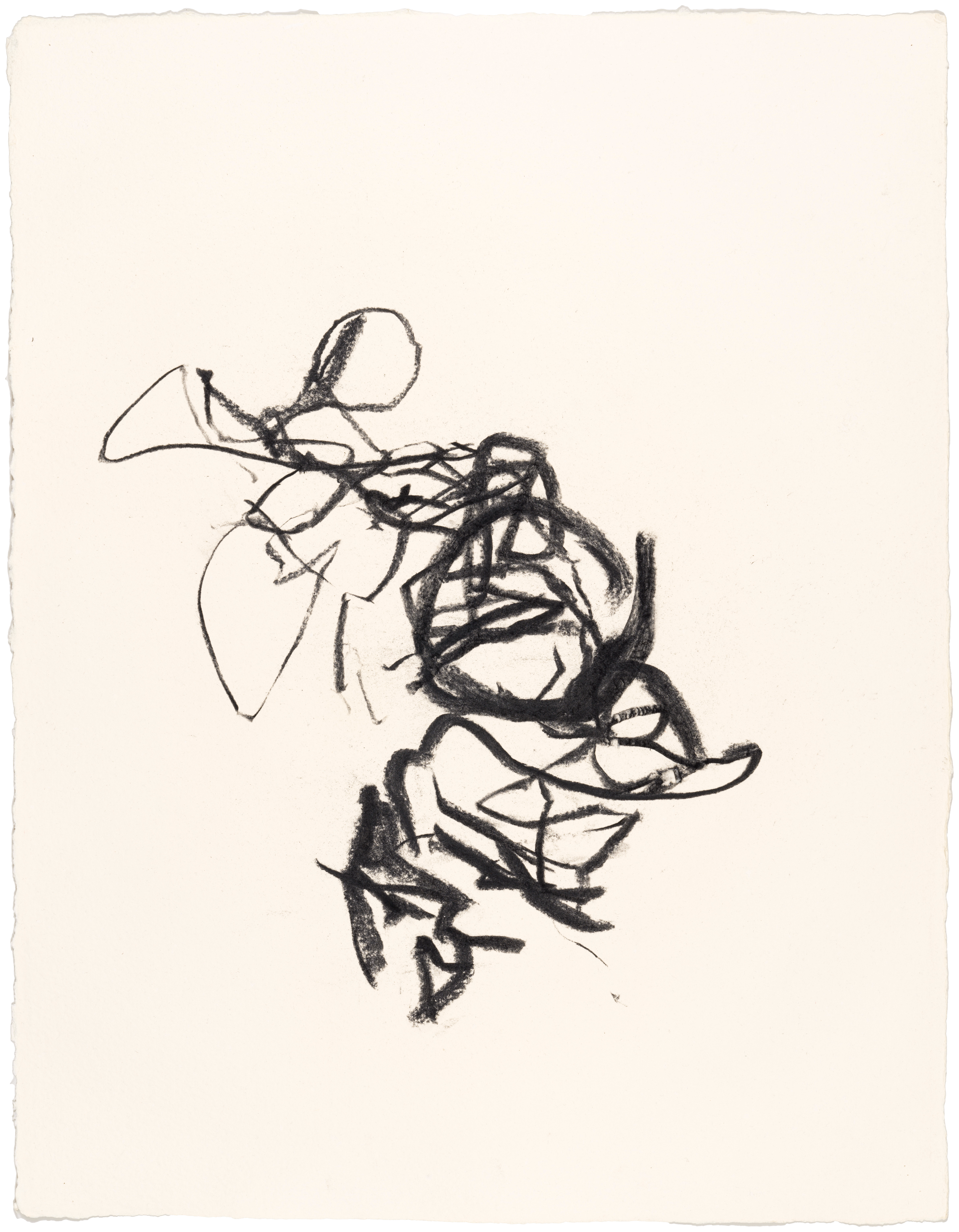 Body Drawing 43 — (2023) — charcoal on paper — 58 x 78 cm