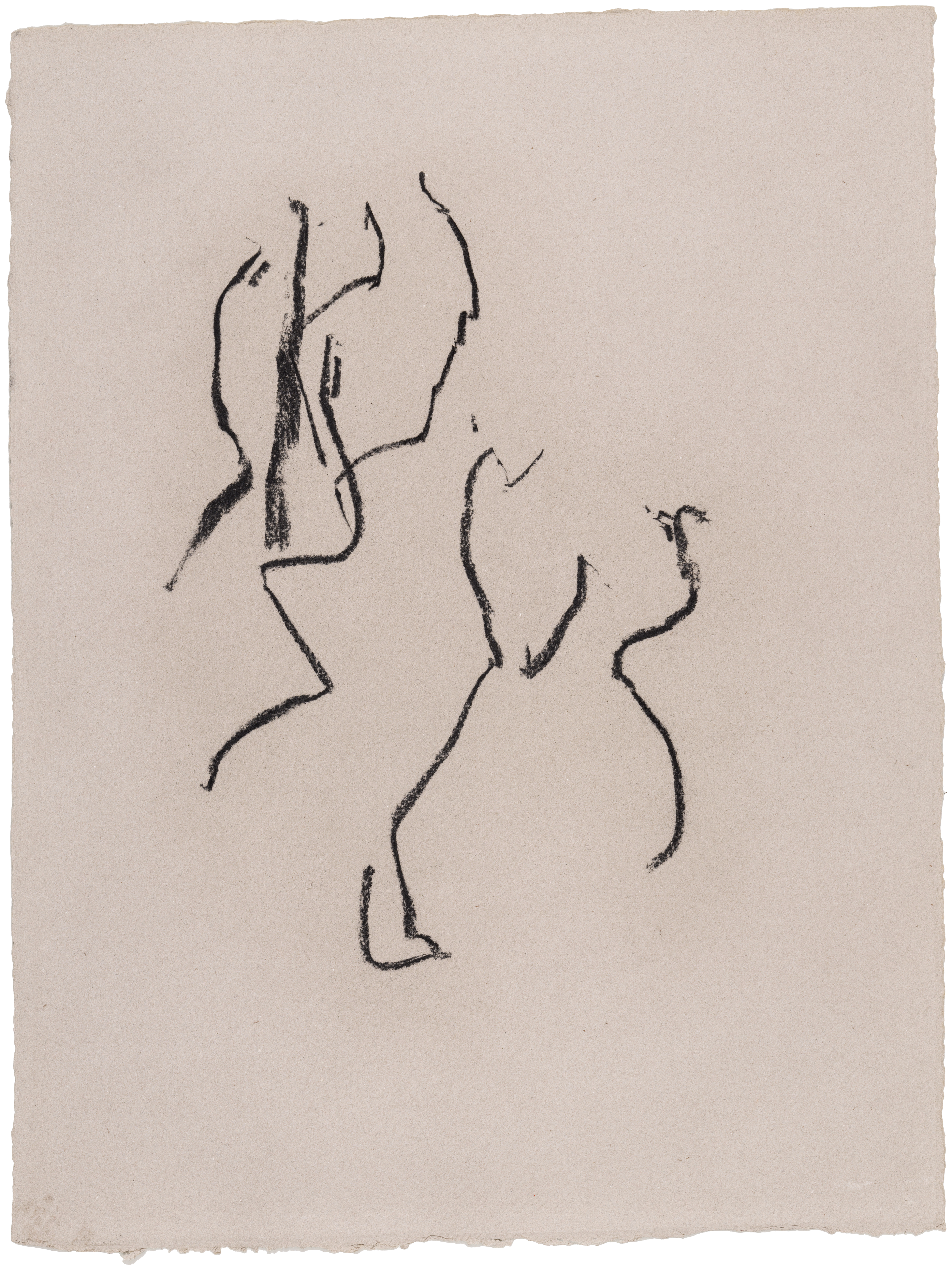 Body Drawing 48 — (2023) — charcoal on paper — 58 x 78 cm