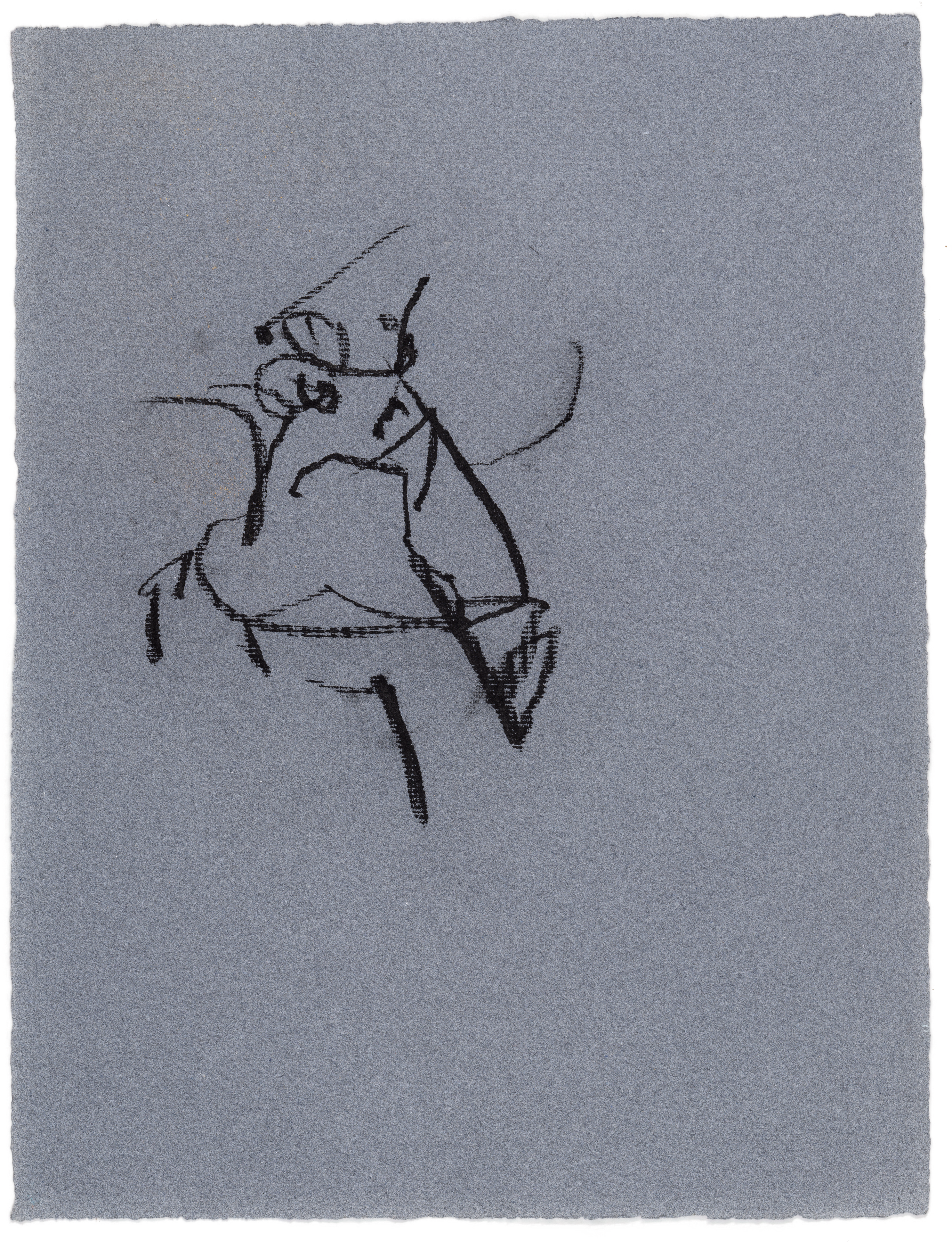 Body Drawing 49 — (2023) — charcoal on paper — 58 x 78 cm
