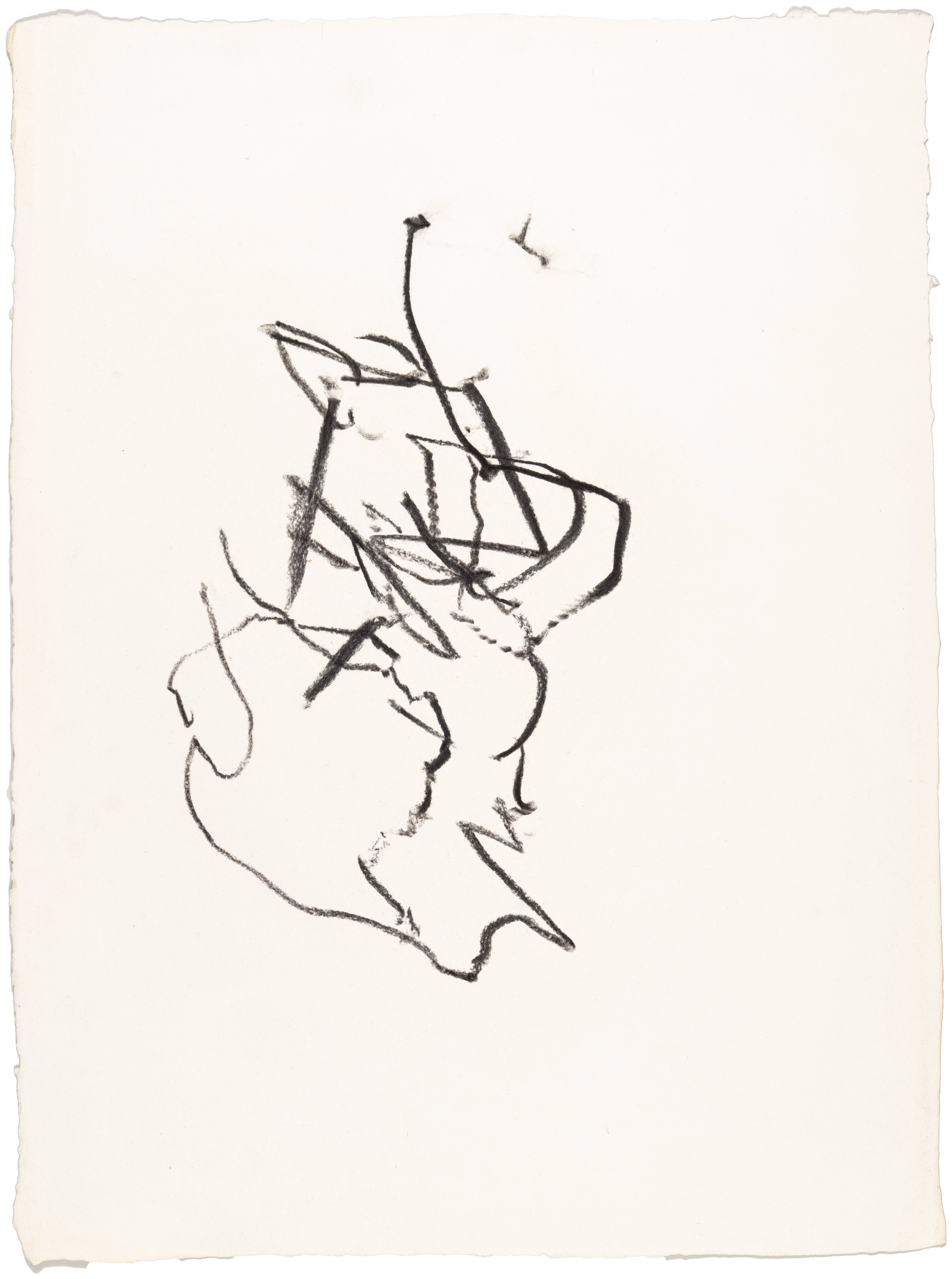 Body Drawing 51 — (2023) — charcoal on paper — 58 x 78 cm