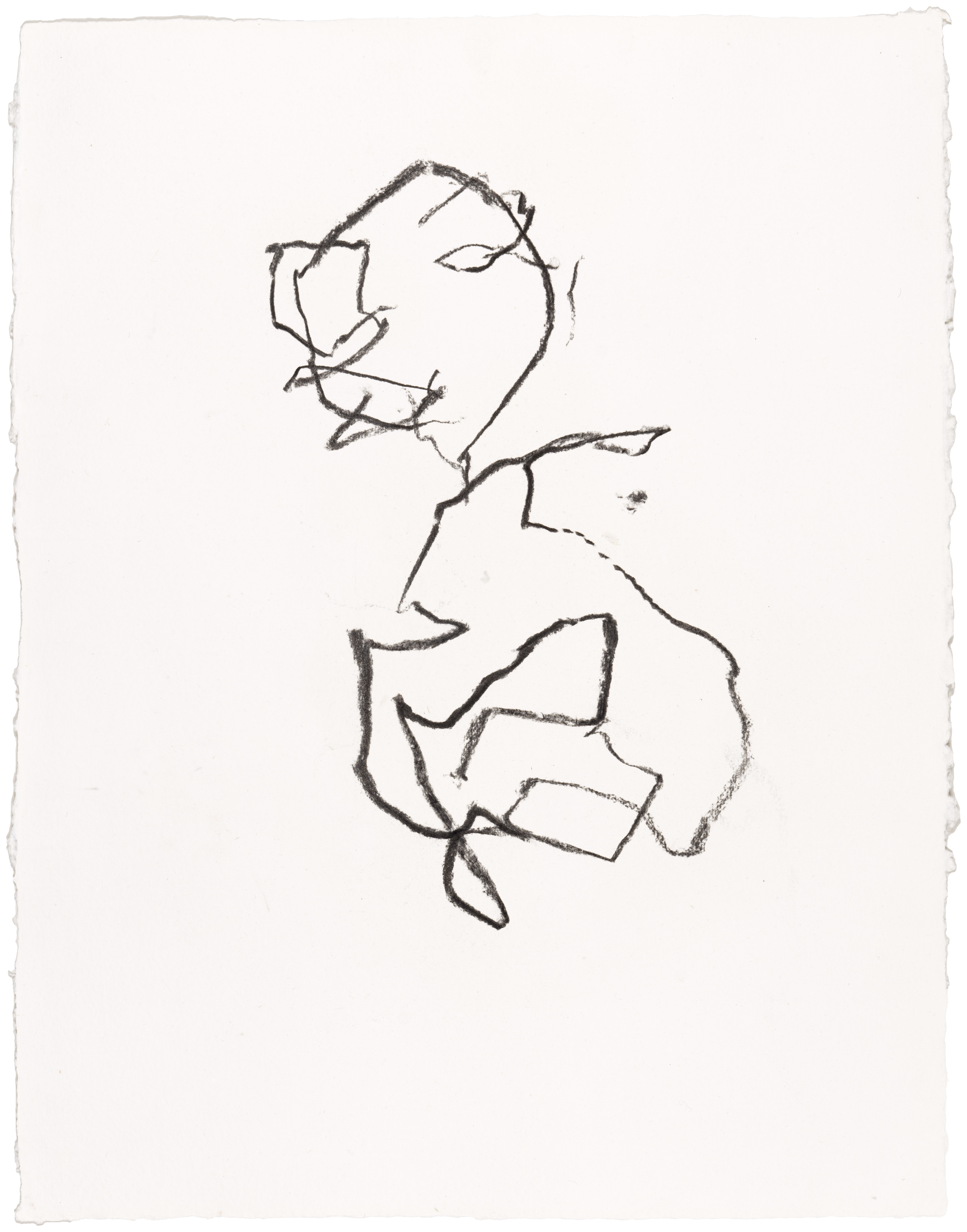 Body Drawing 52 — (2023) — charcoal on paper — 58 x 78 cm