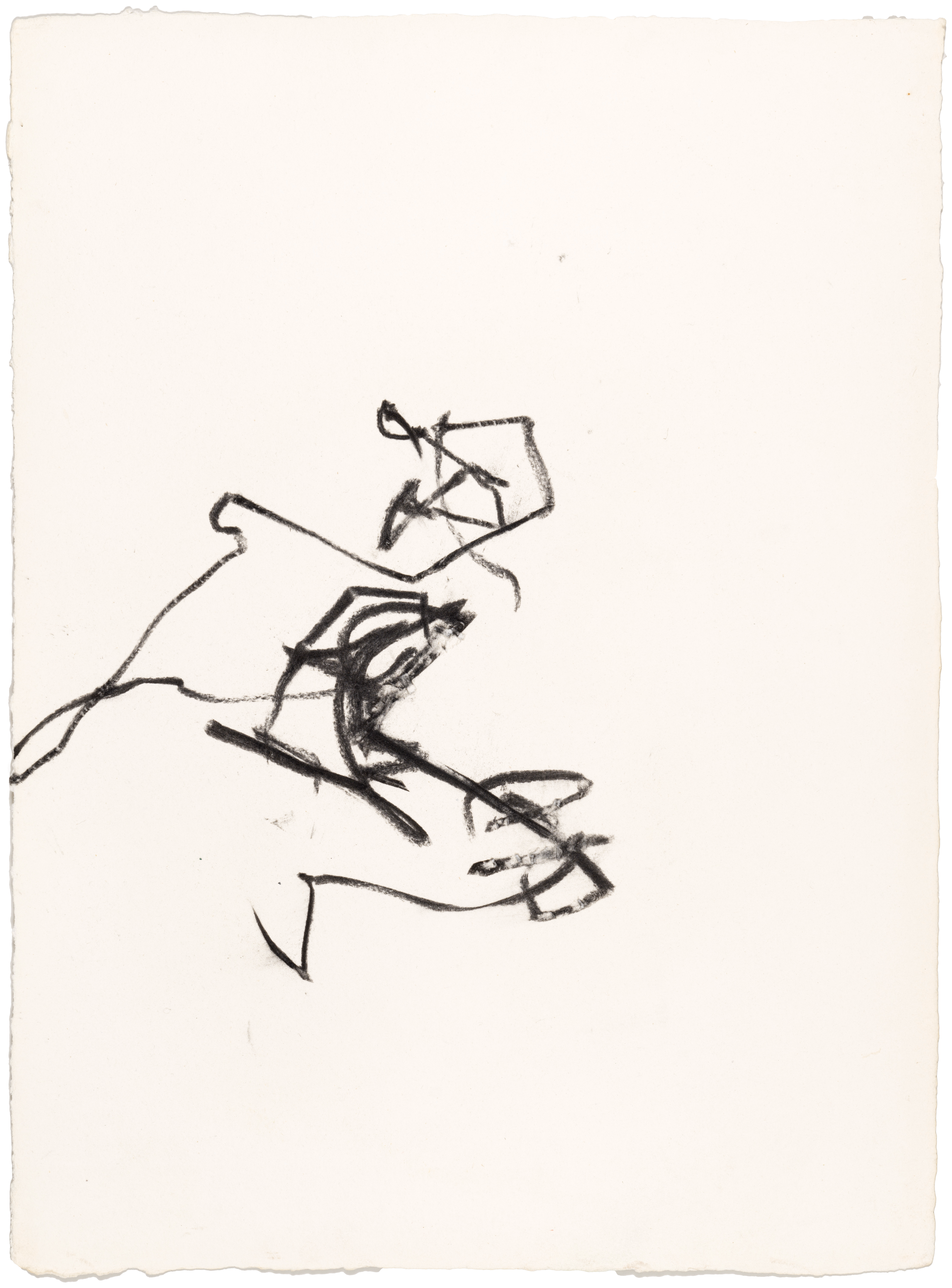 Body Drawing 54 — (2023) — charcoal on paper — 58 x 78 cm