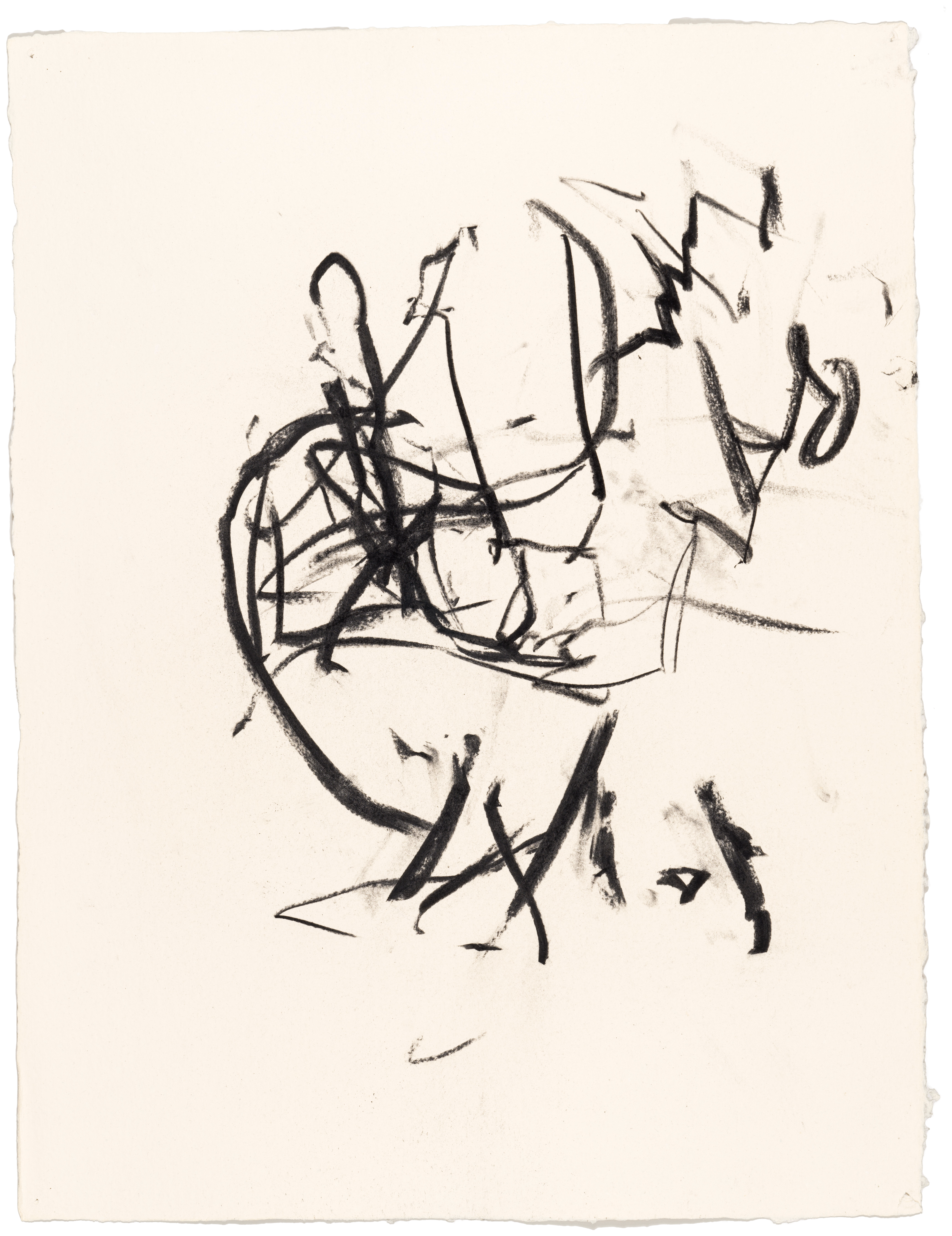 Body Drawing 55 — (2023) — charcoal on paper — 58 x 78 cm