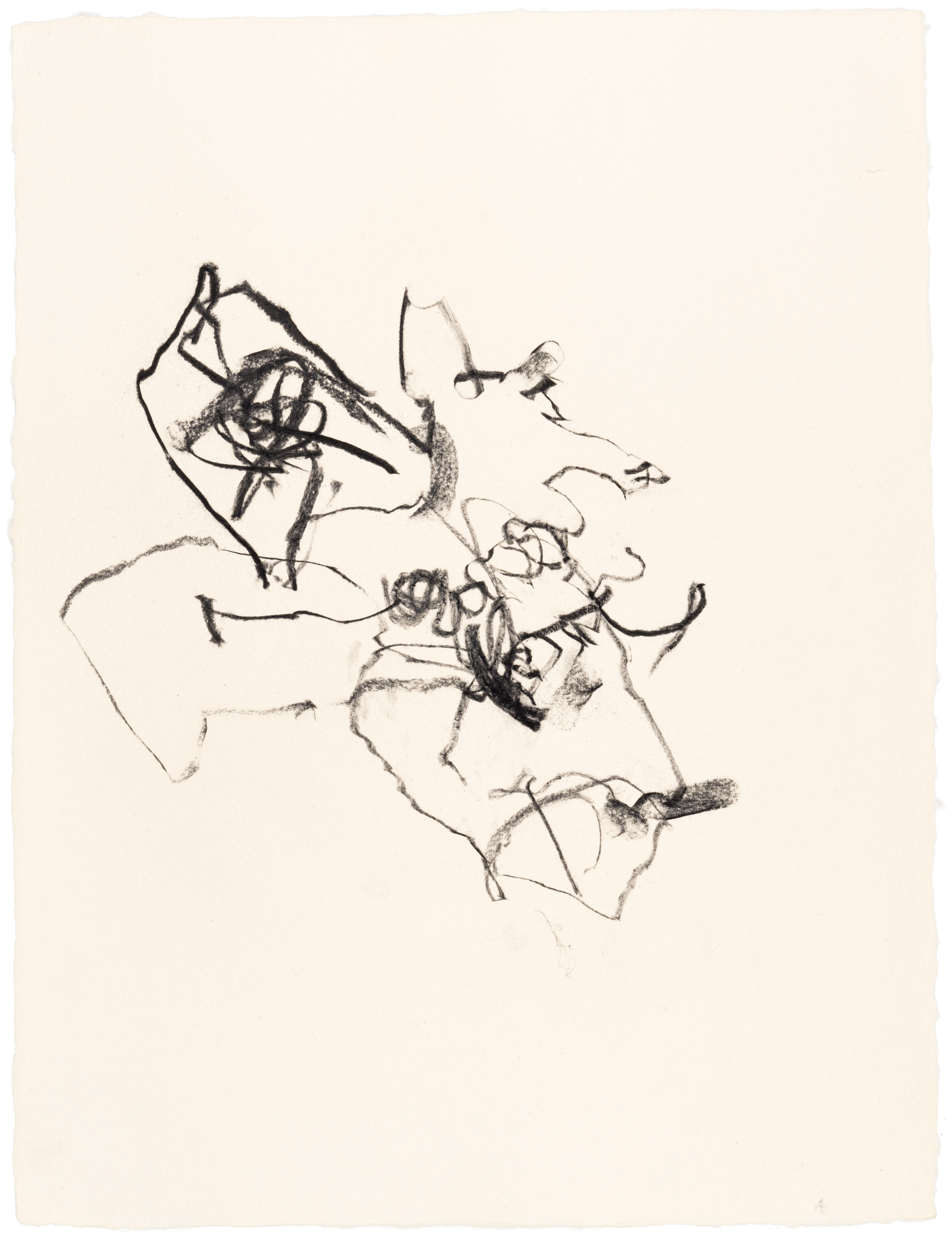 Body Drawing 58 — (2023) — charcoal on paper — 58 x 78 cm