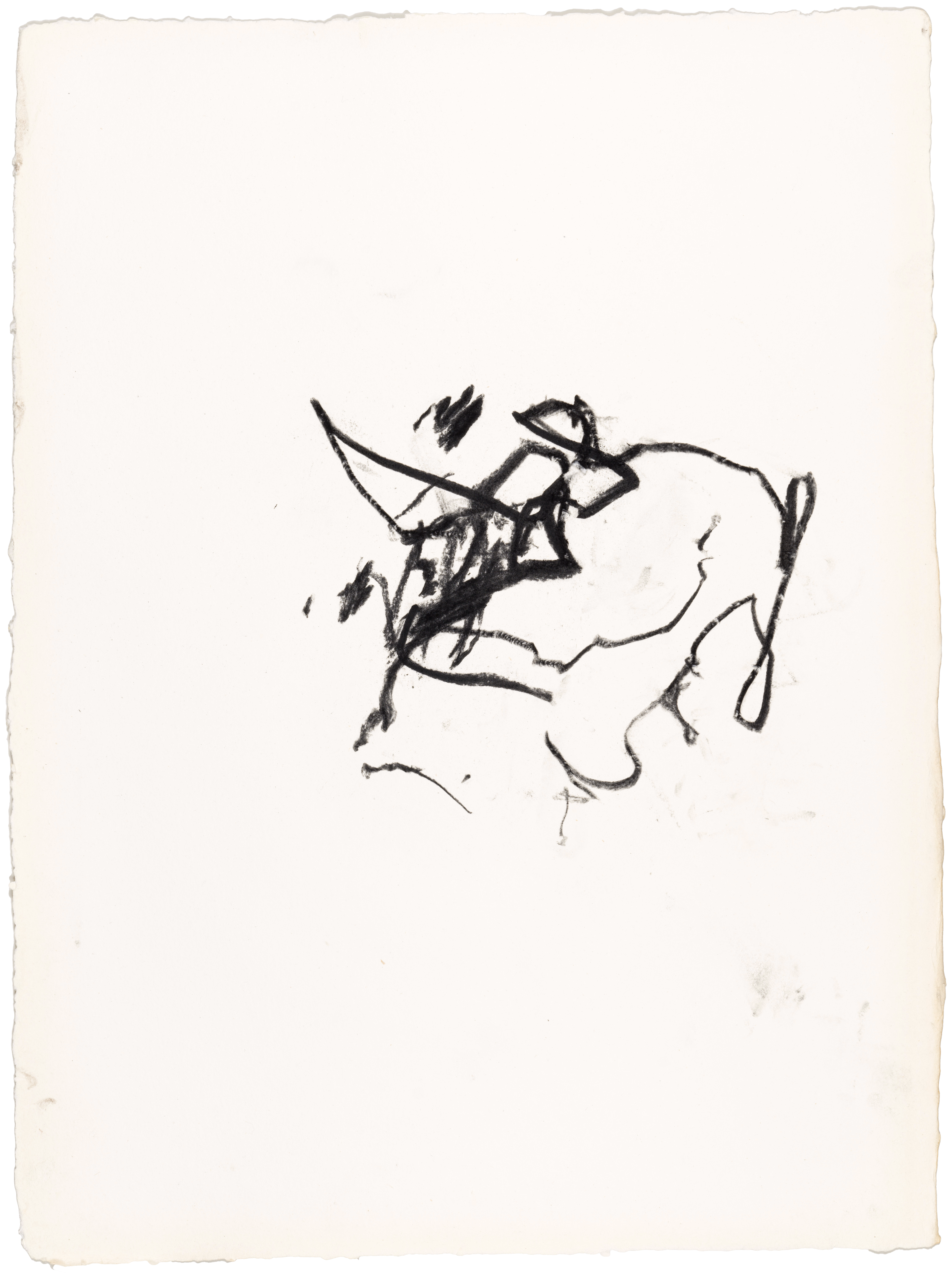 Body Drawing 59 — (2023) — charcoal on paper — 58 x 78 cm
