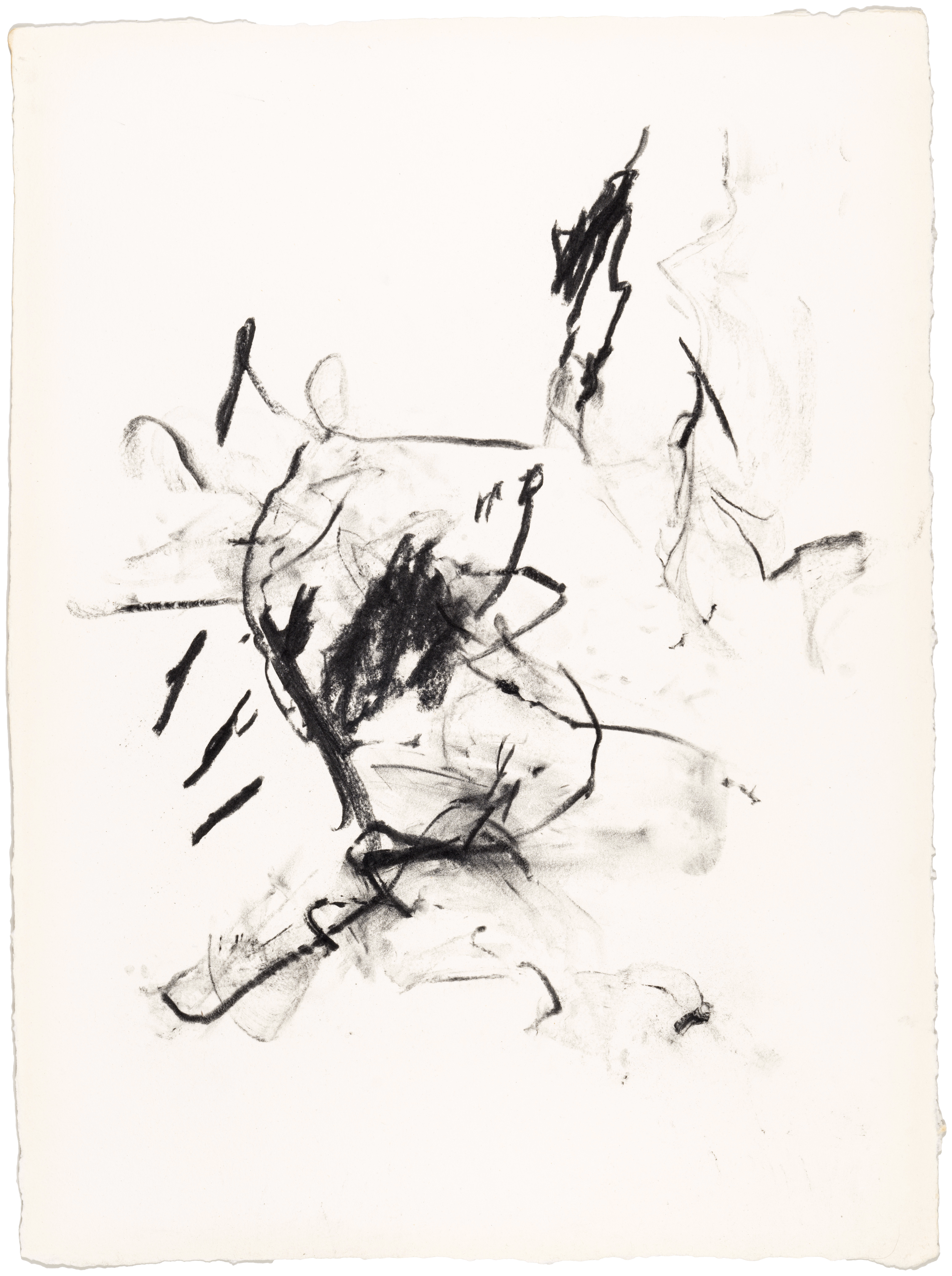 Body Drawing 60 — (2023) — charcoal on paper — 58 x 78 cm