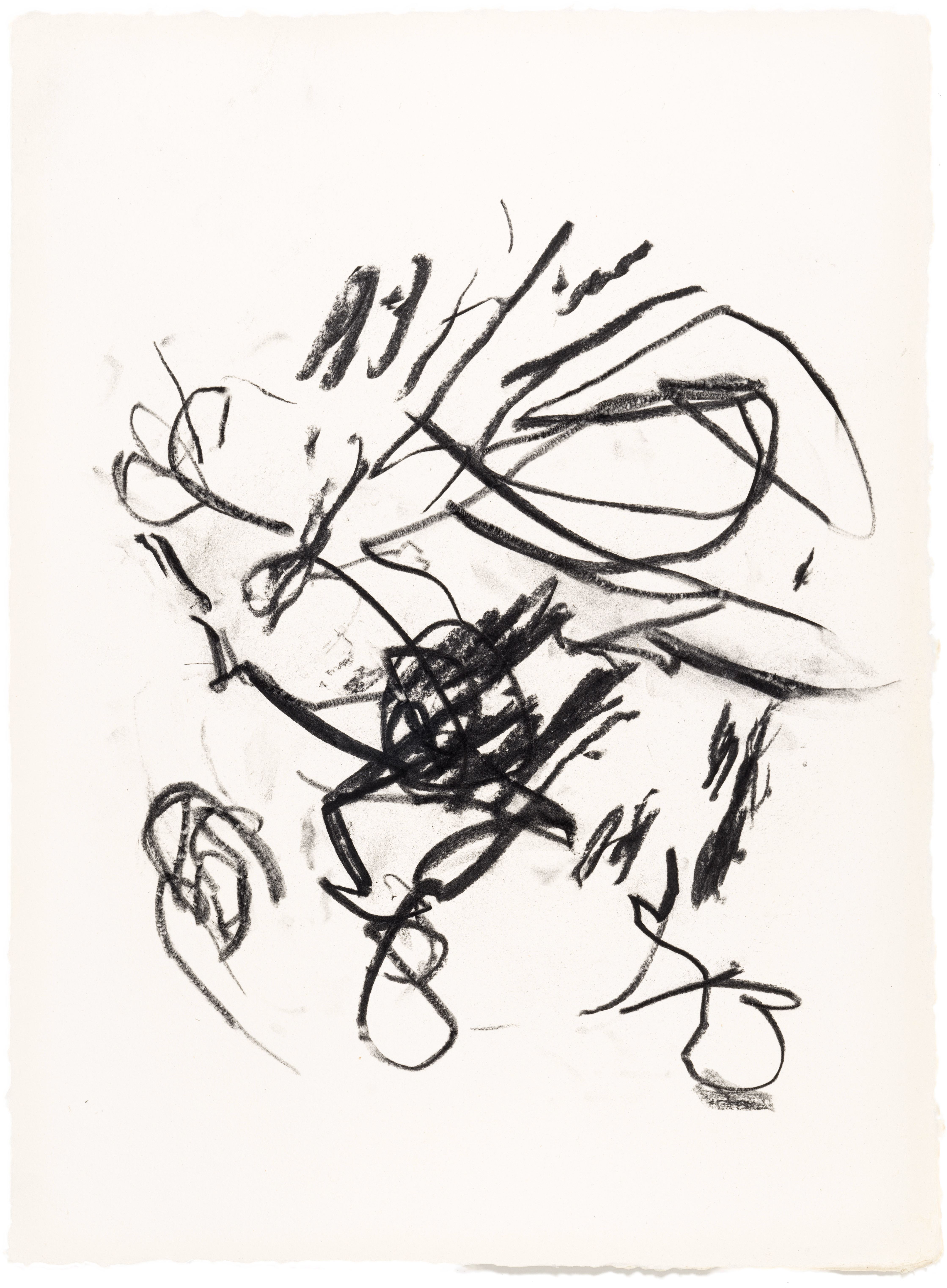 Body Drawing 61 — (2023) — charcoal on paper — 58 x 78 cm