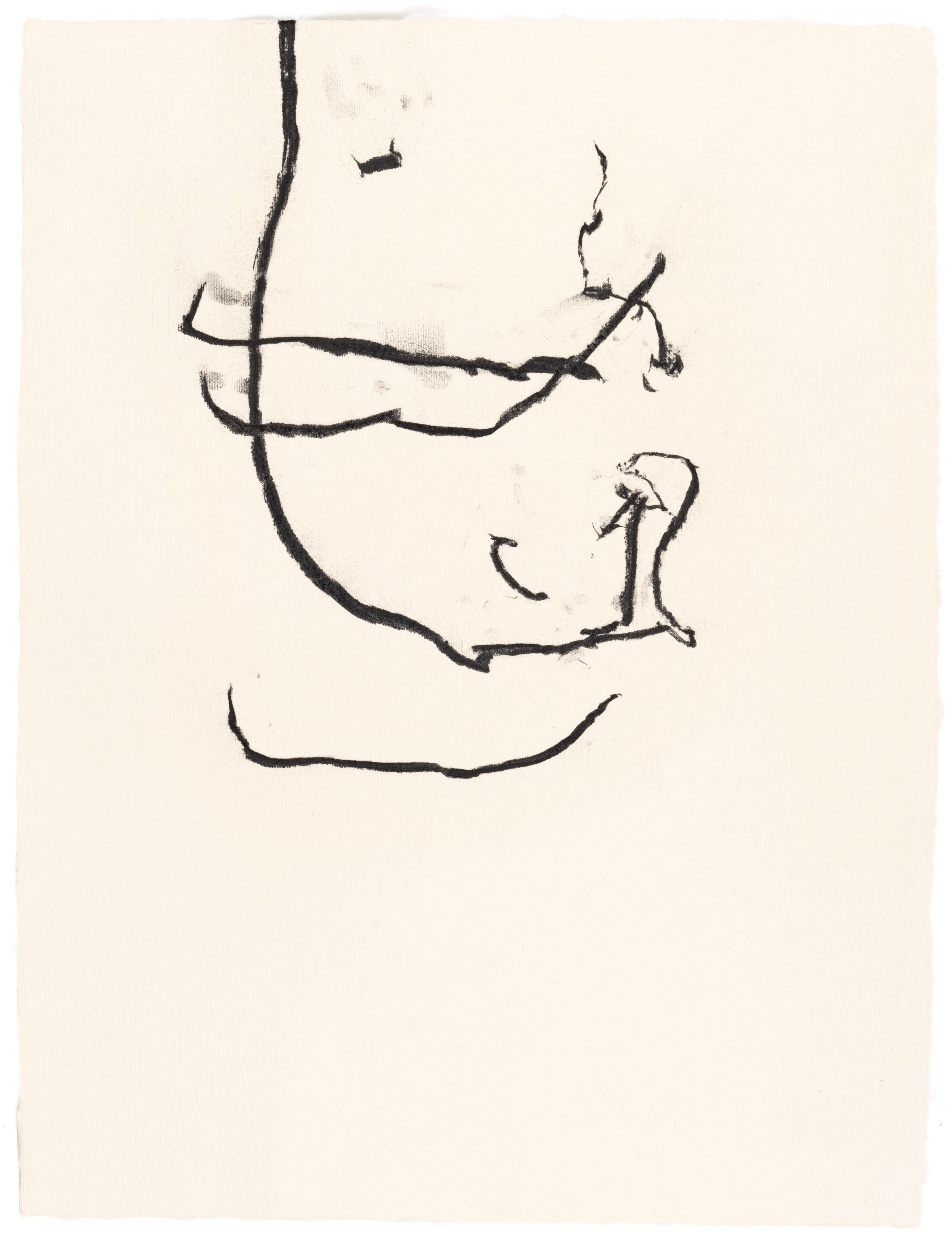 Body Drawing 63 — (2023) — charcoal on paper — 58 x 78 cm
