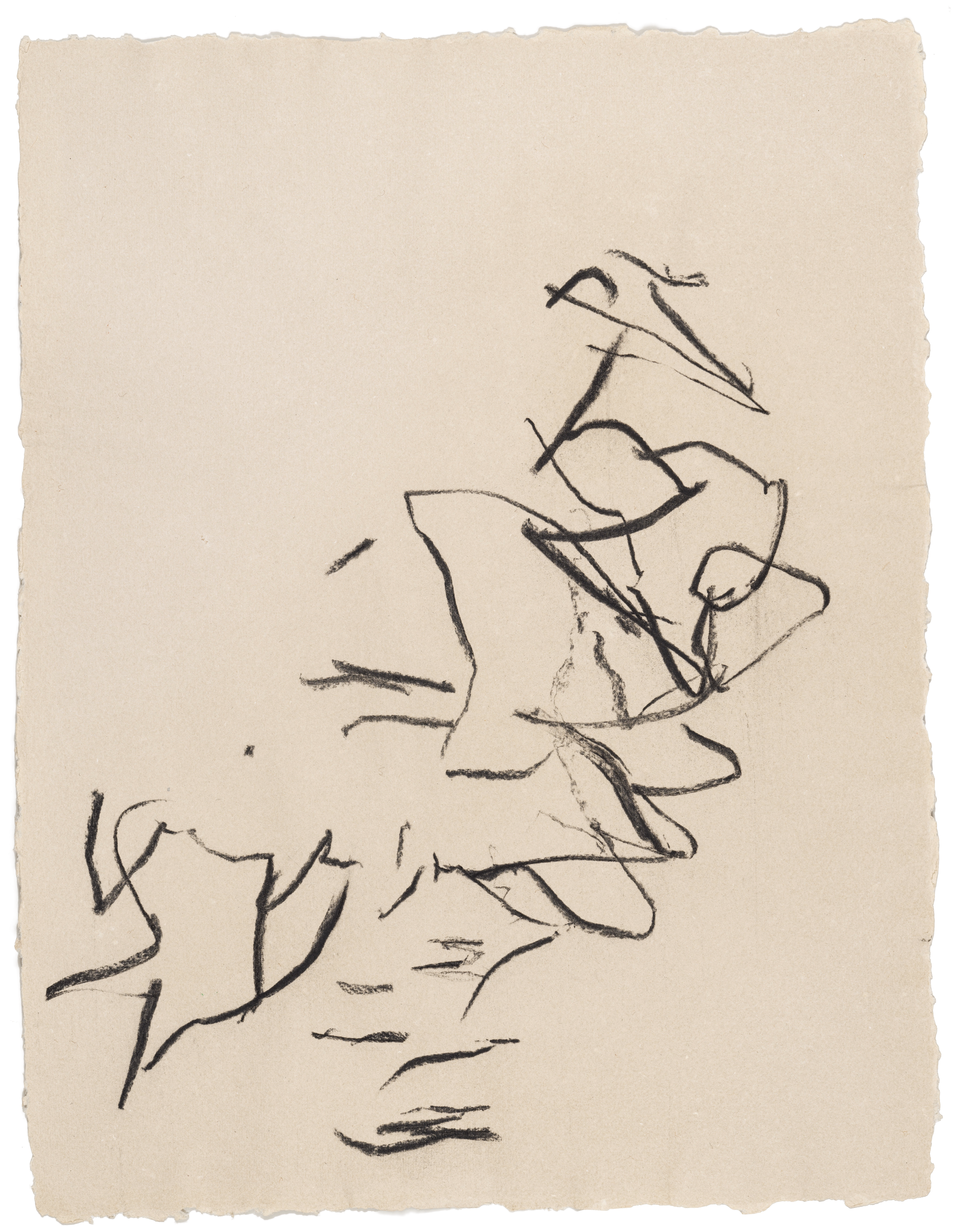 Body Drawing 64 — (2023) — charcoal on paper — 58 x 78 cm