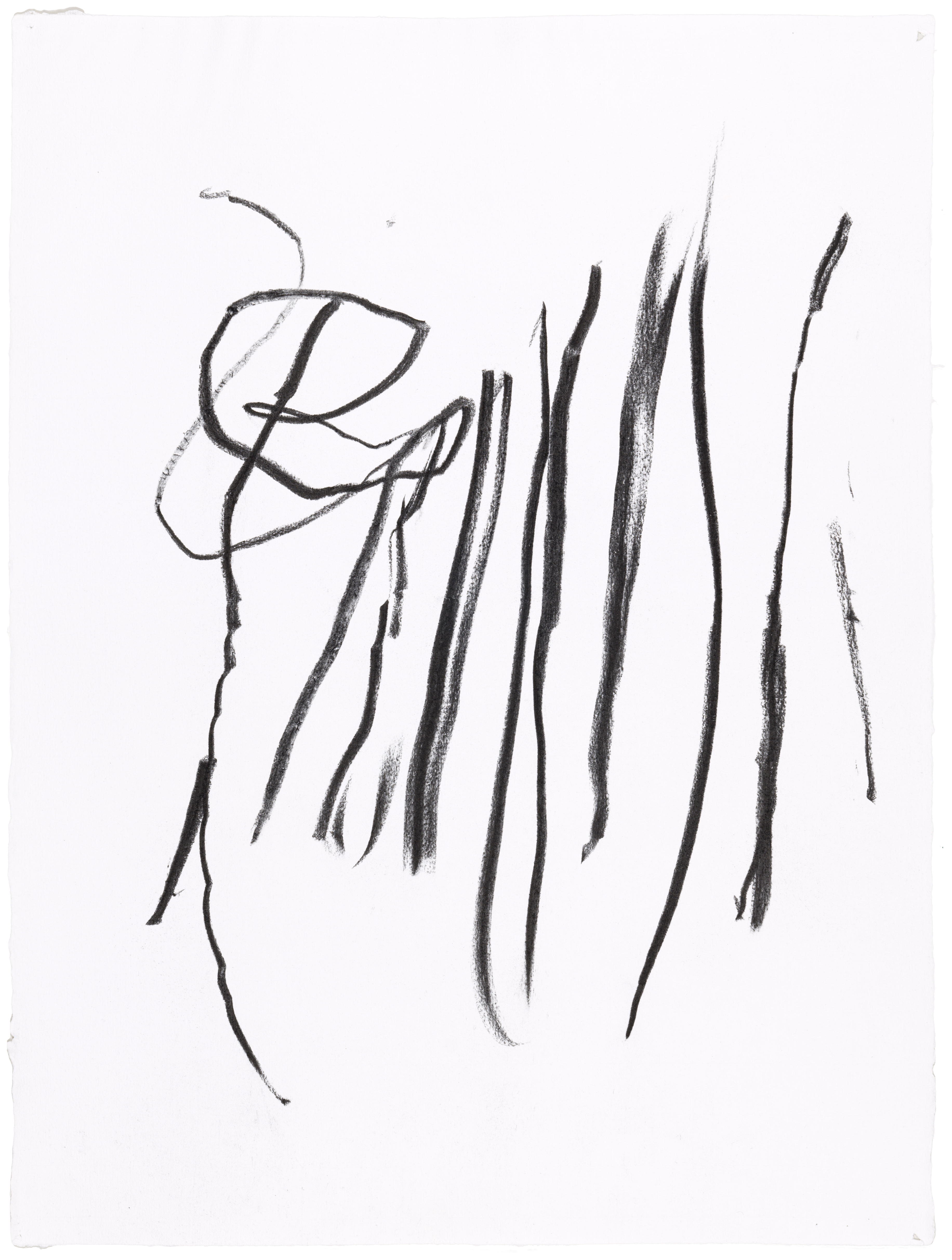 Body Drawing 67 — (2023) — charcoal on paper — 58 x 78 cm