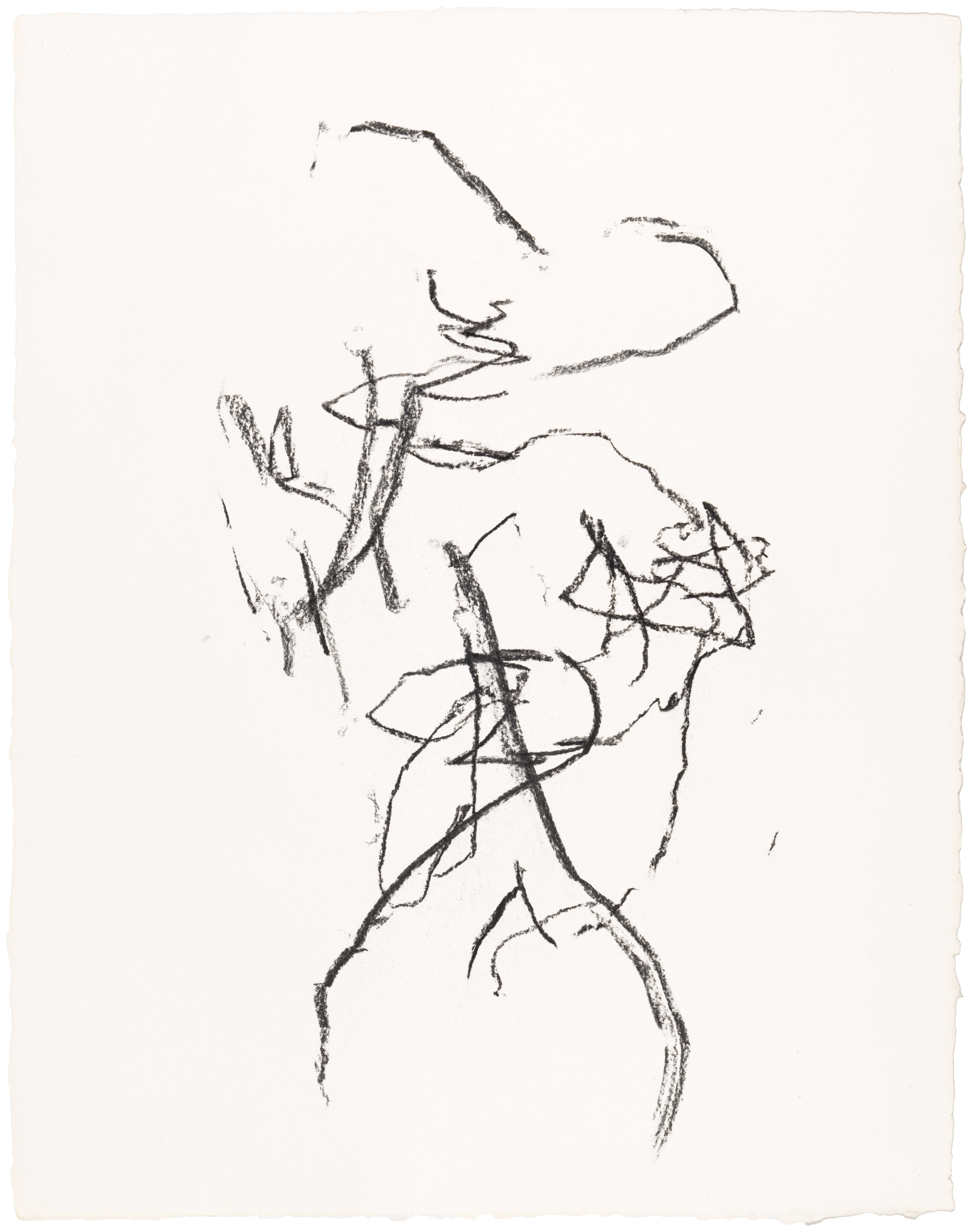 Body Drawing 68 — (2023) — charcoal on paper — 58 x 78 cm