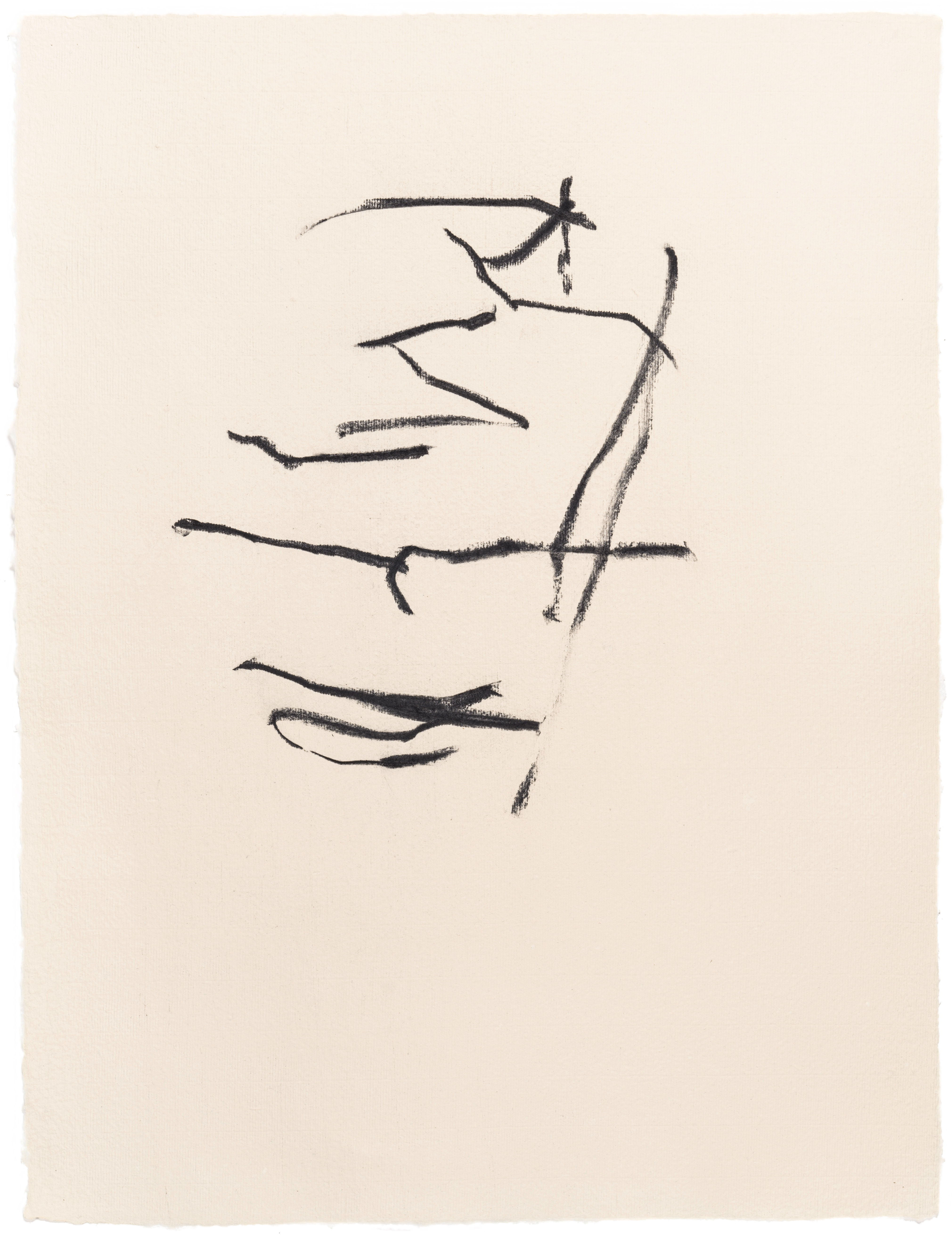 Body Drawing 69 — (2023) — charcoal on paper — 58 x 78 cm