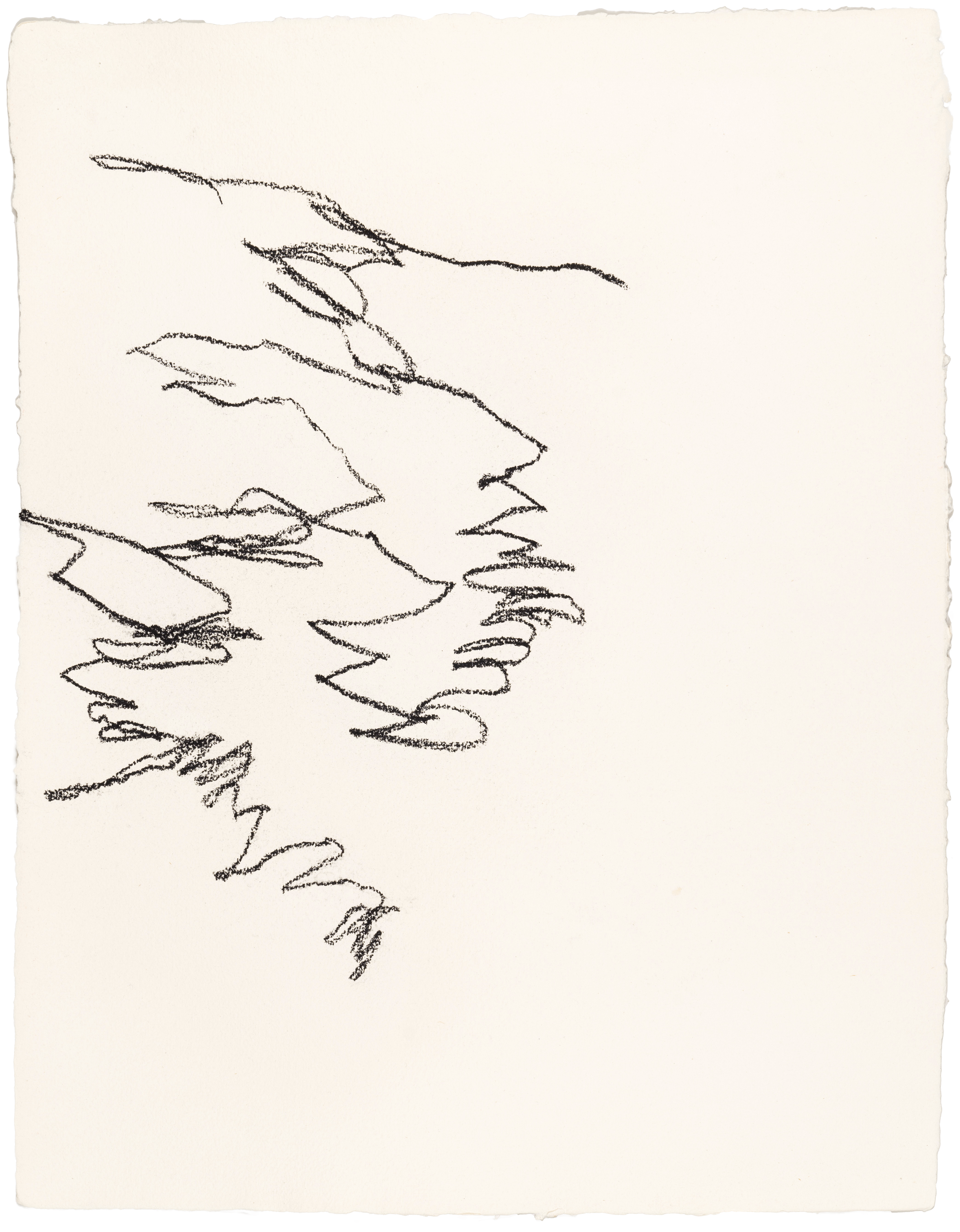Body Drawing 74 — (2023) — charcoal on paper — 58 x 78 cm