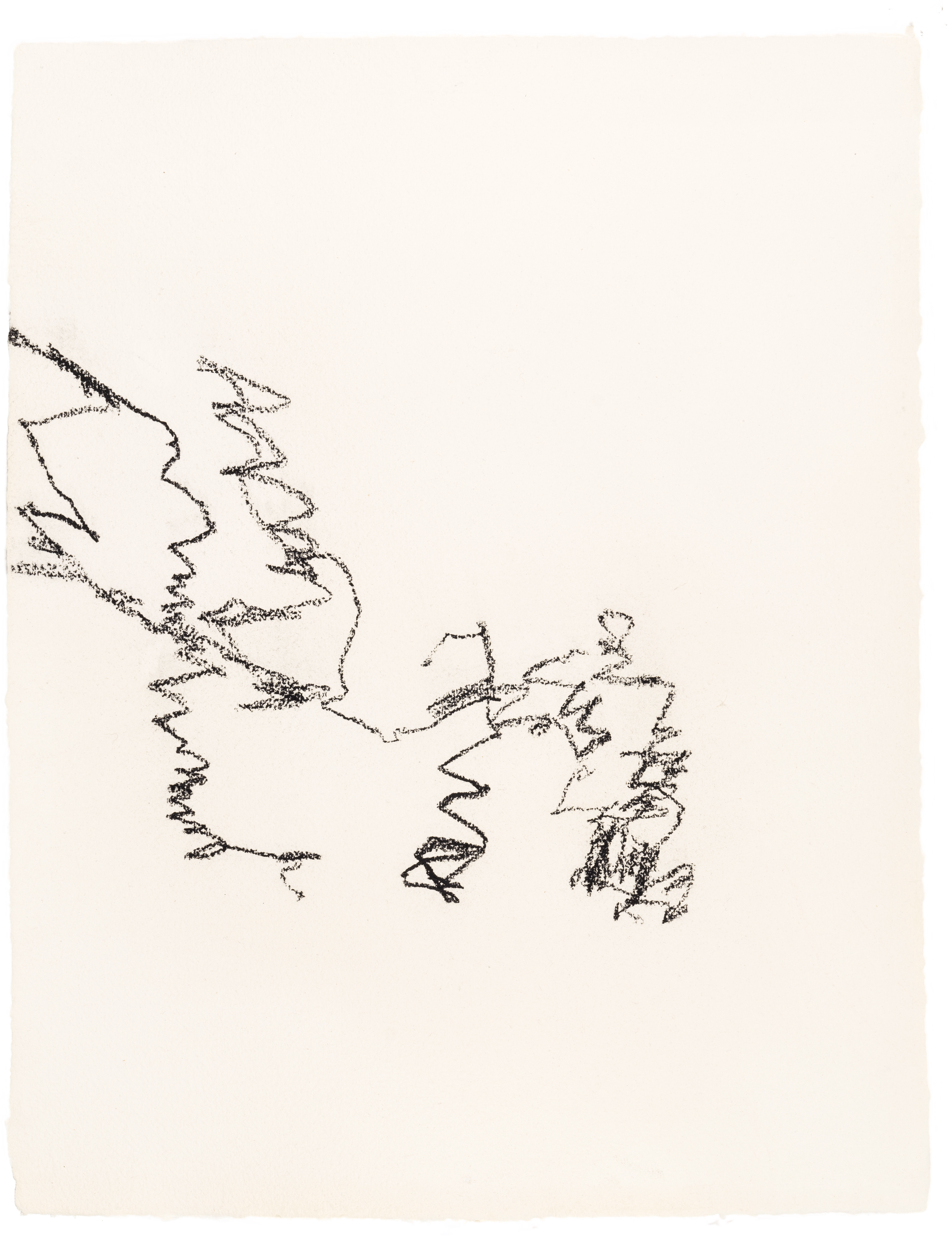Body Drawing 76 — (2023) — charcoal on paper — 58 x 78 cm