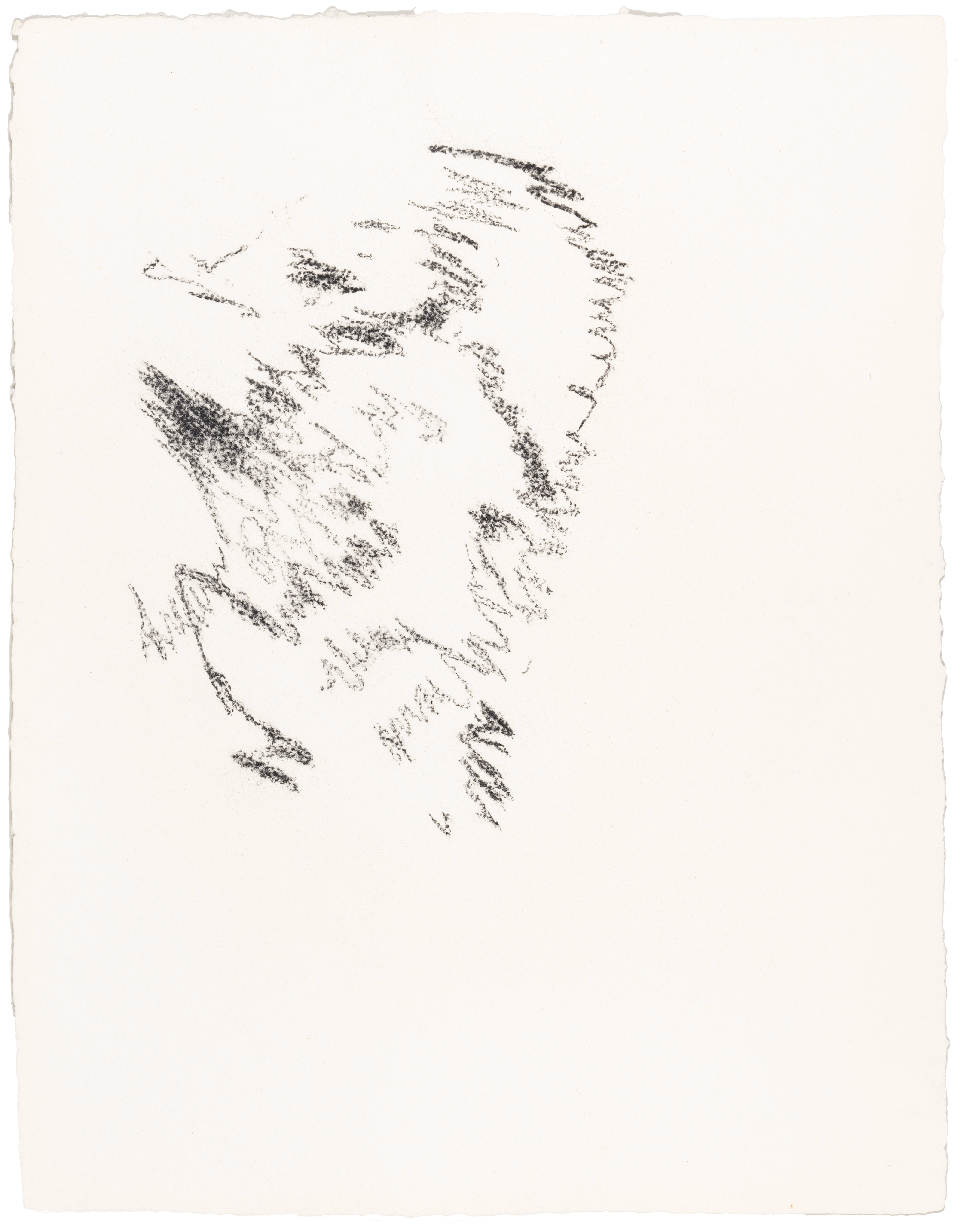 Body Drawing 77 — (2023) — charcoal on paper — 58 x 78 cm