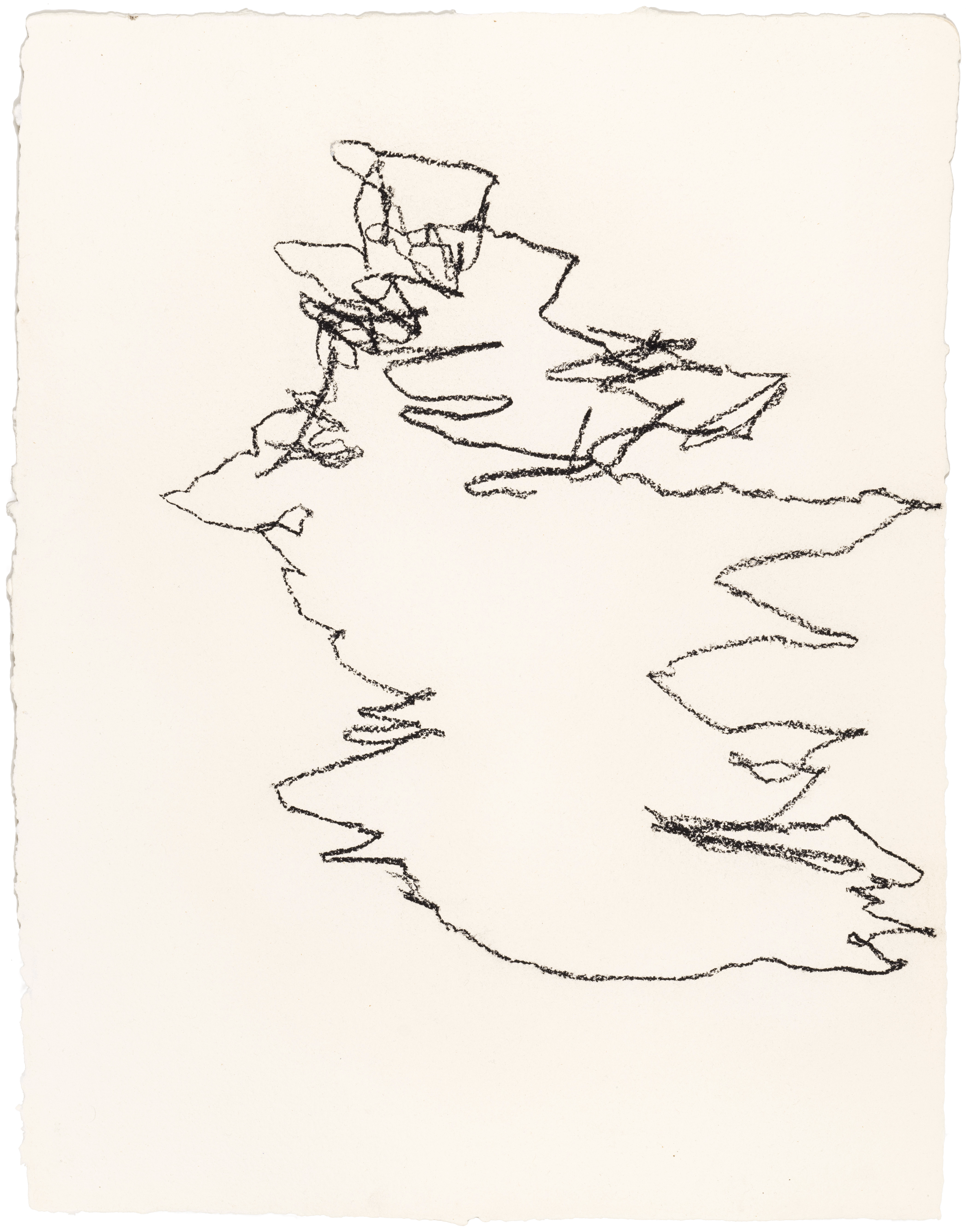 Body Drawing 79 — (2023) — charcoal on paper — 58 x 78 cm