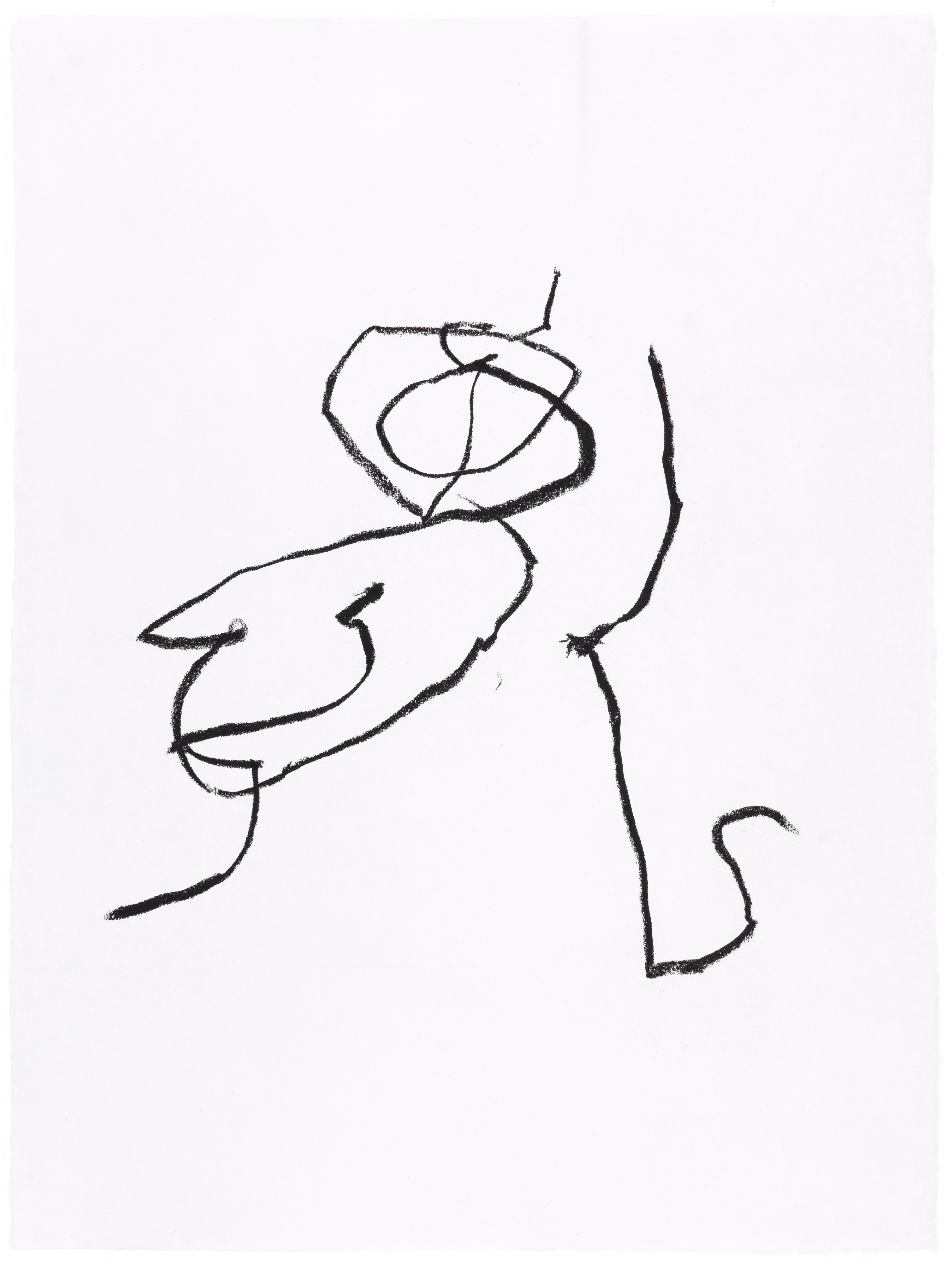 Body Drawing 84 — (2023) — charcoal on paper — 58 x 78 cm