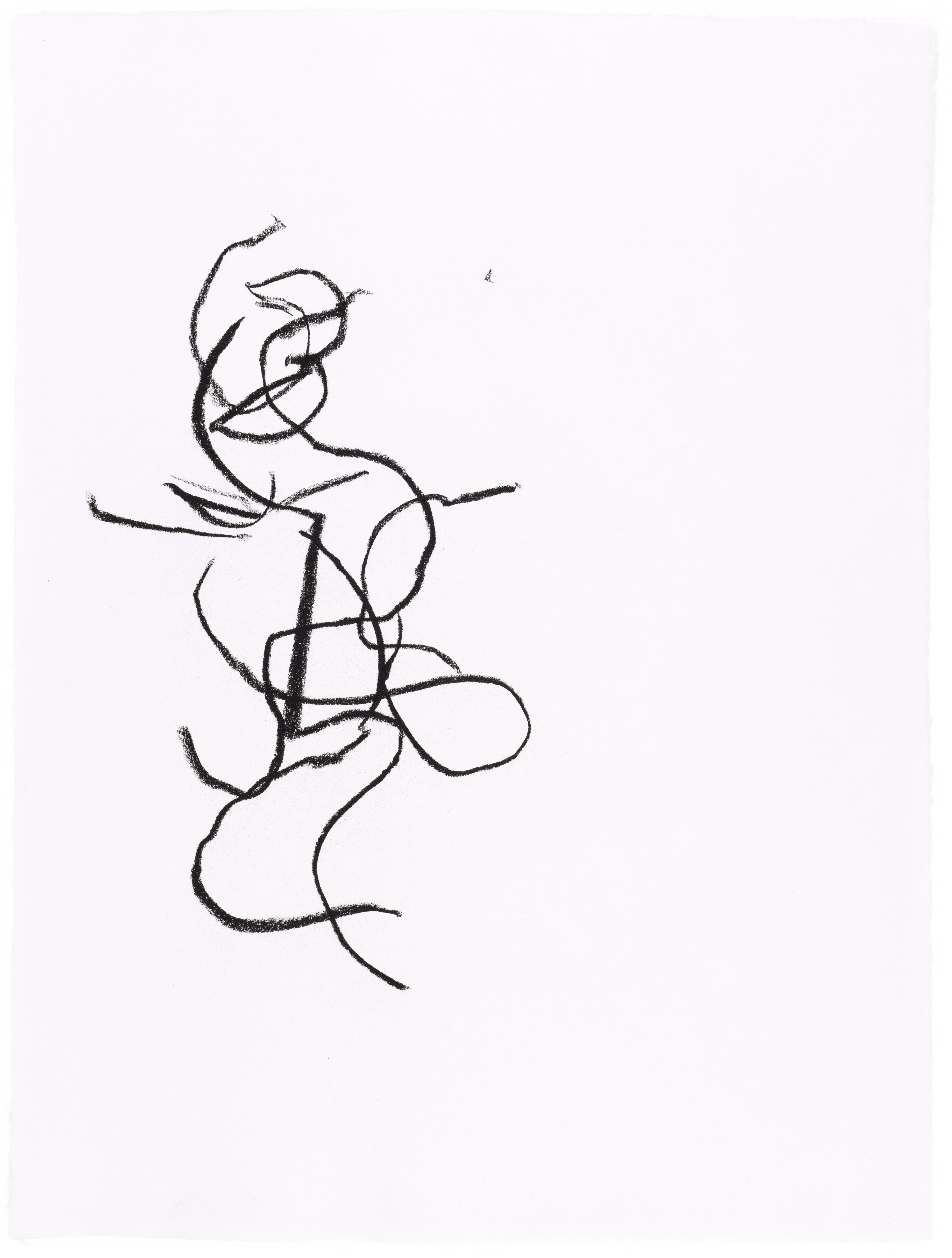 Body Drawing 89 — (2023) — charcoal on paper — 58 x 78 cm