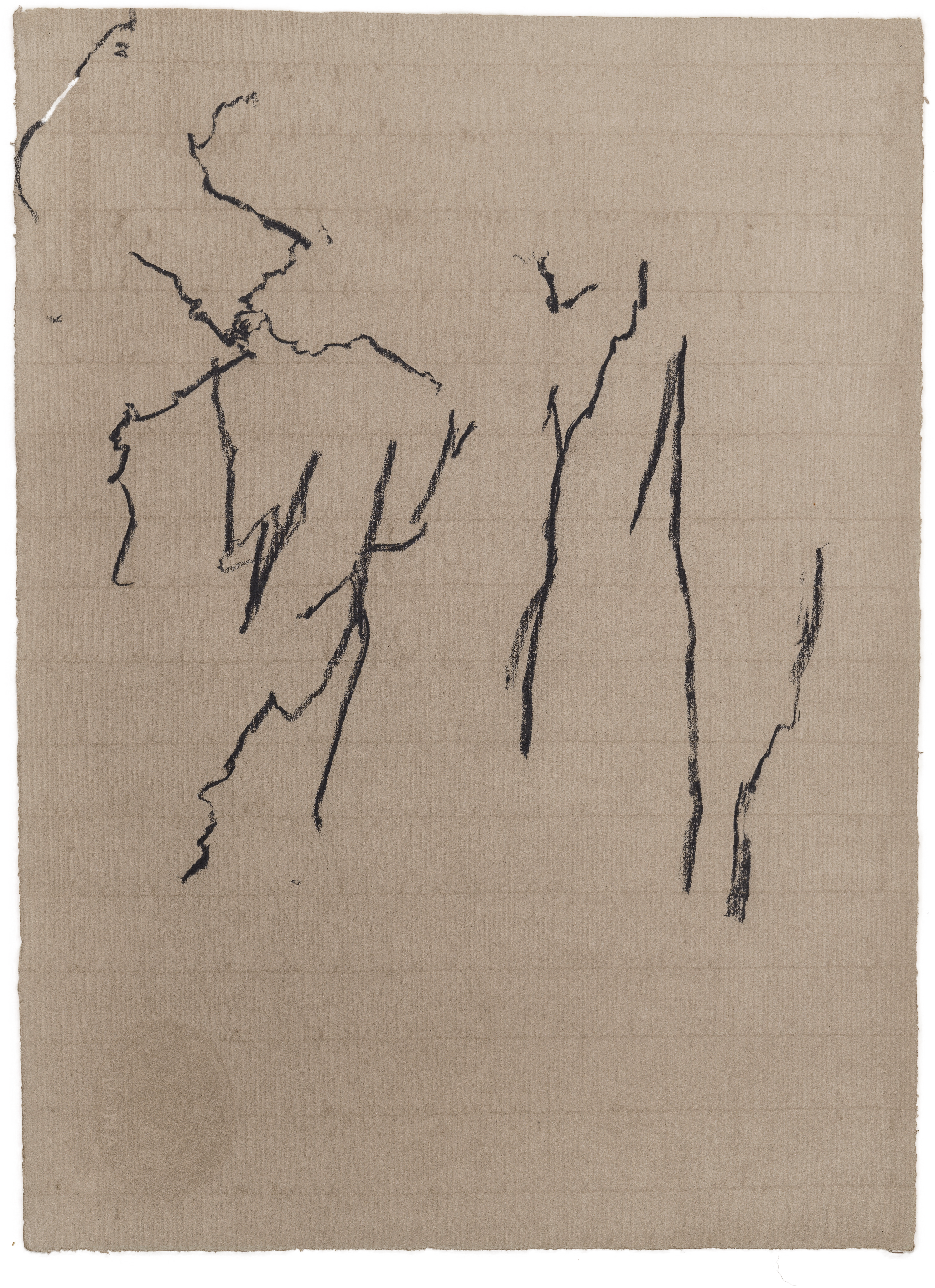 Body Drawing 93 — (2024) — charcoal on paper — 58 x 78 cm