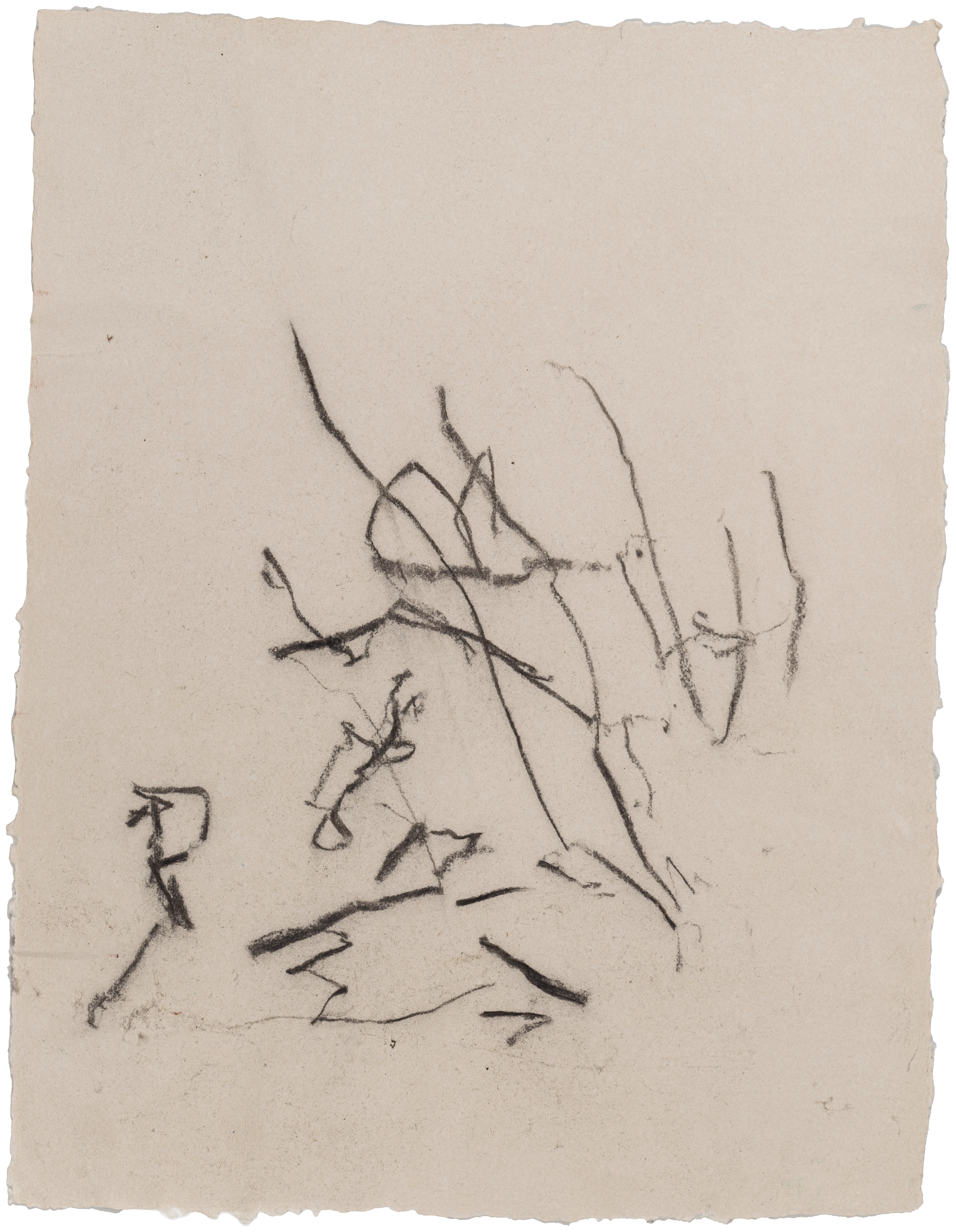 Body Drawing 97 — (2024) — charcoal on paper — 58 x 78 cm