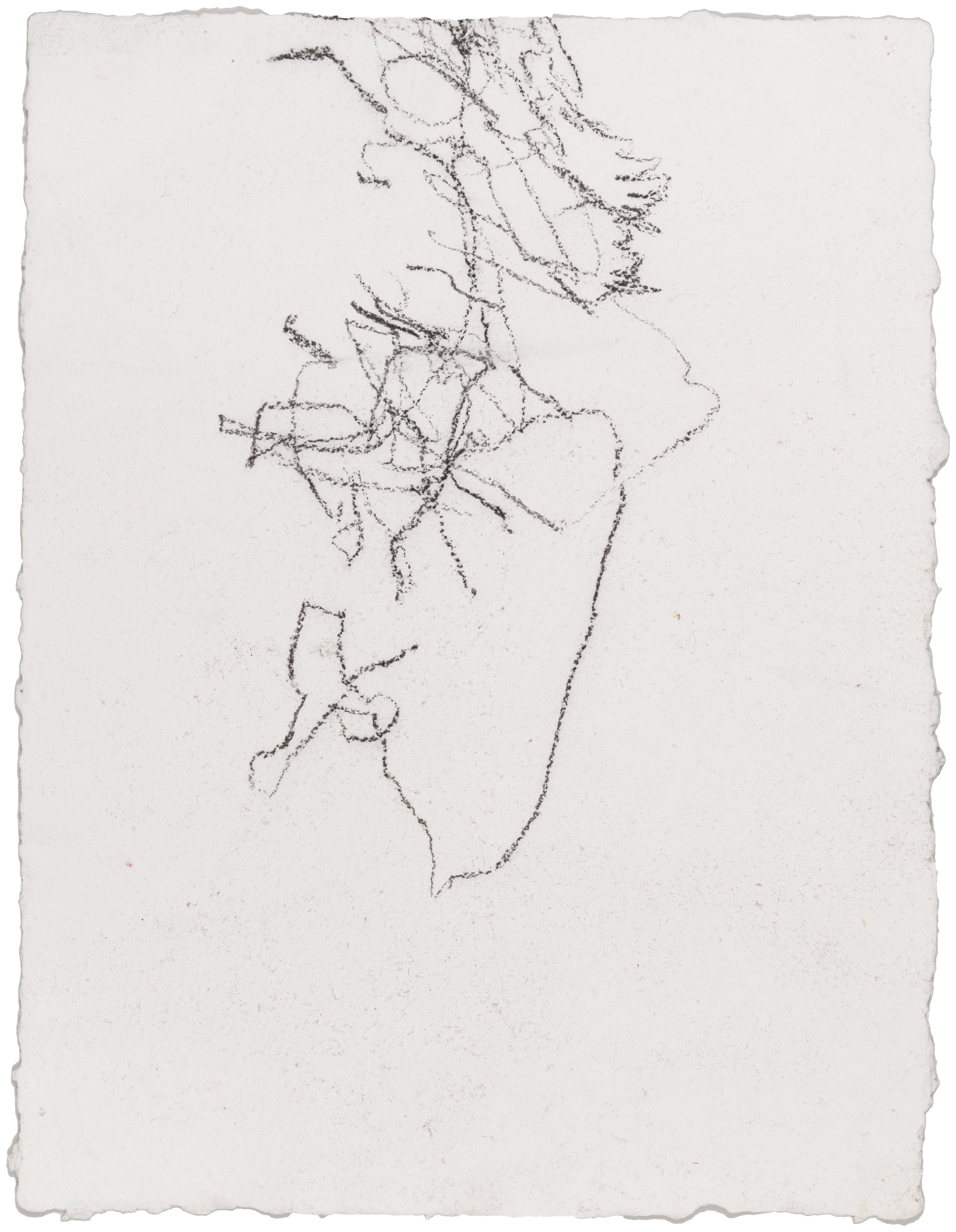 Body Drawing 98 — (2024) — charcoal on paper — 58 x 78 cm
