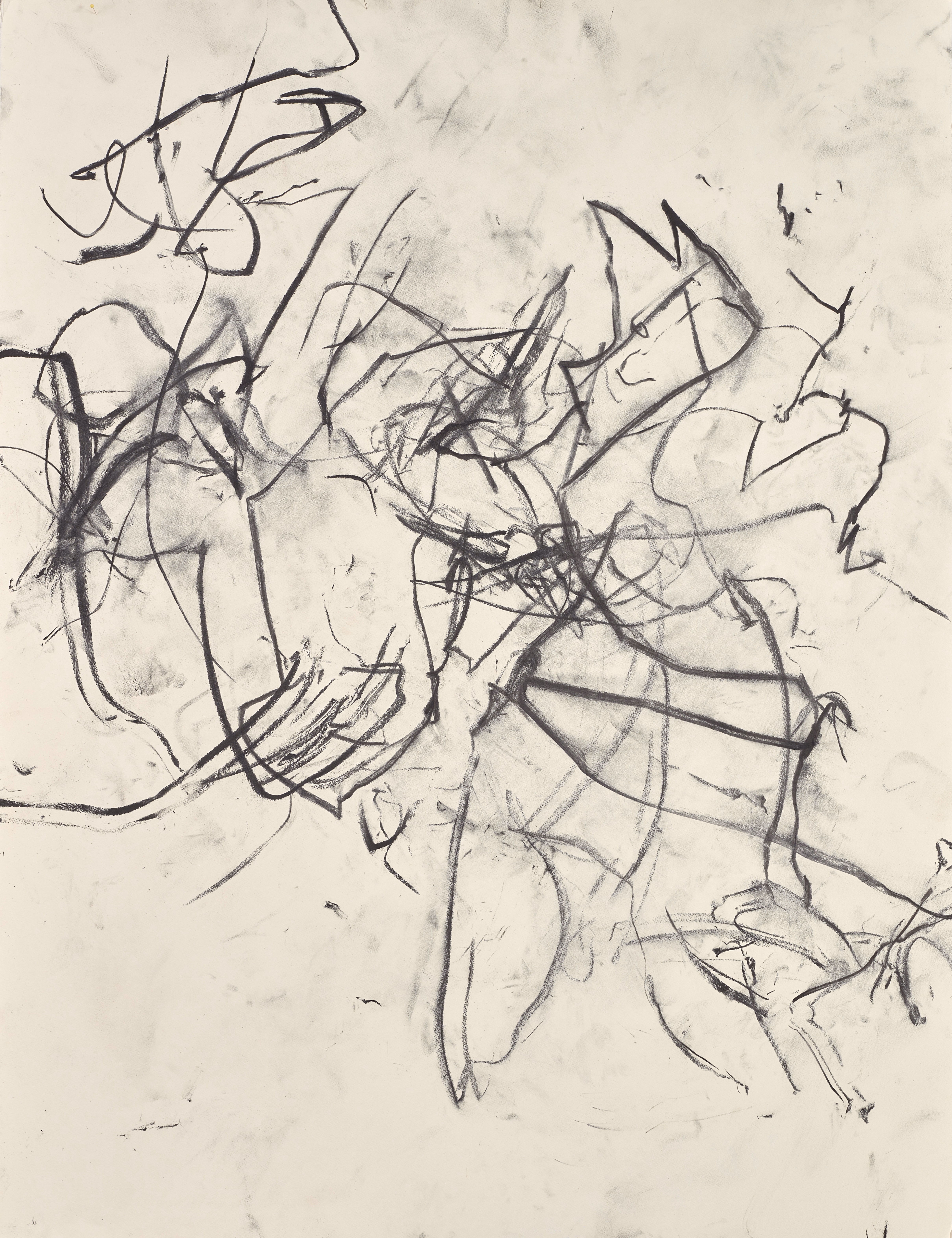 Body Drawing 7 — (2024) — charcoal on paper — 100 x 130 cm