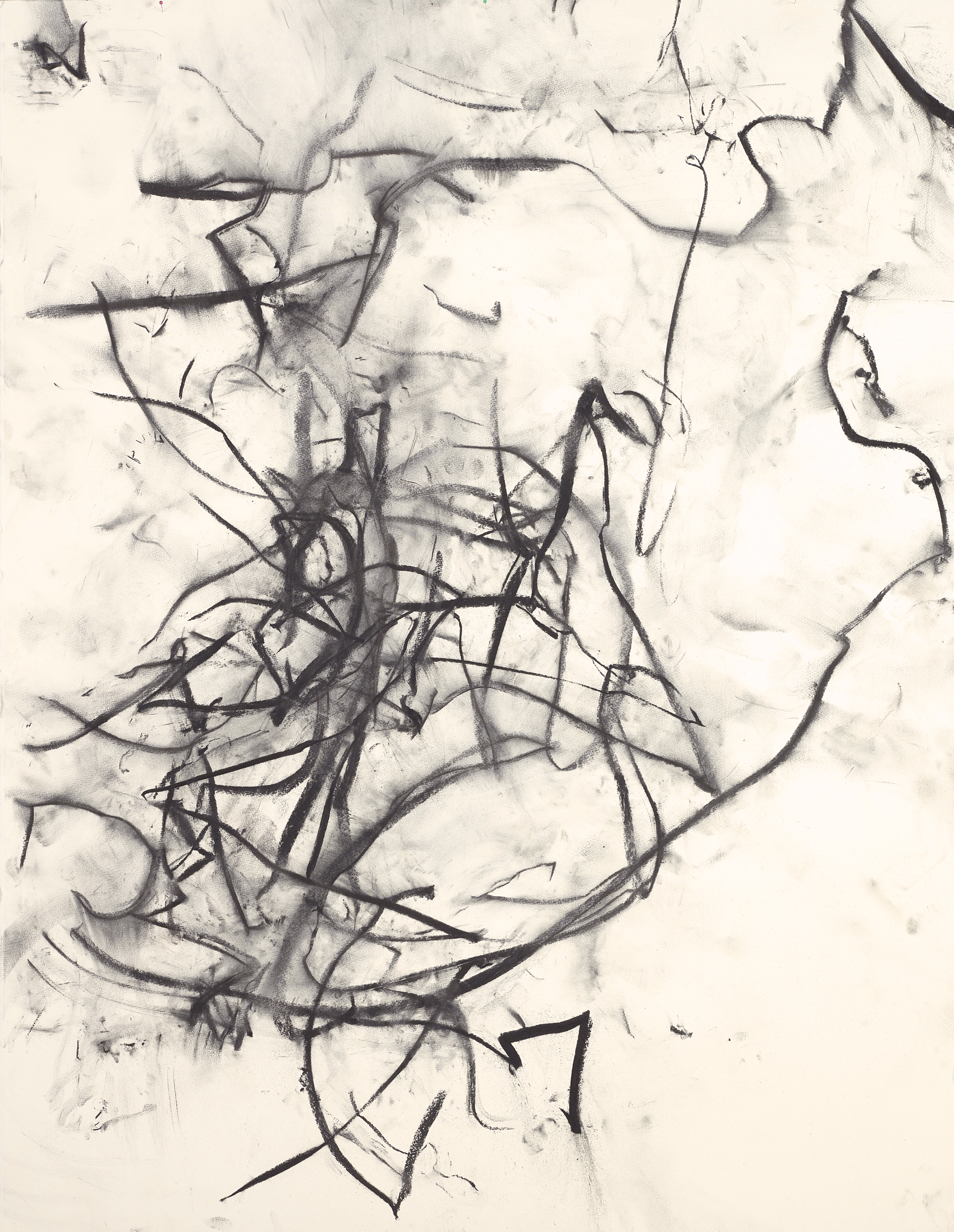 Body Drawing 8 — (2024) — charcoal on paper — 100 x 130 cm