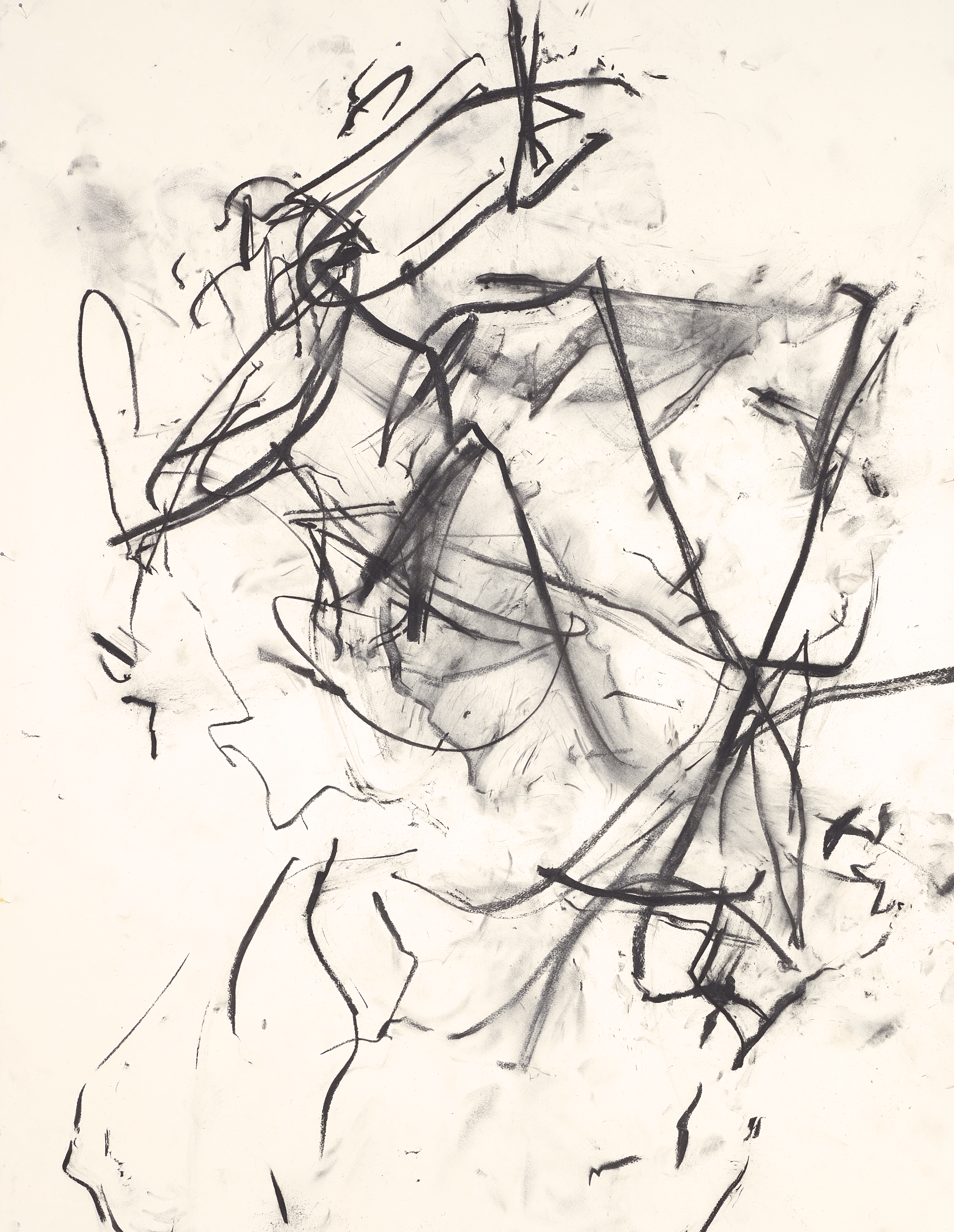 Body Drawing 9 — (2024) — charcoal on paper — 100 x 130 cm