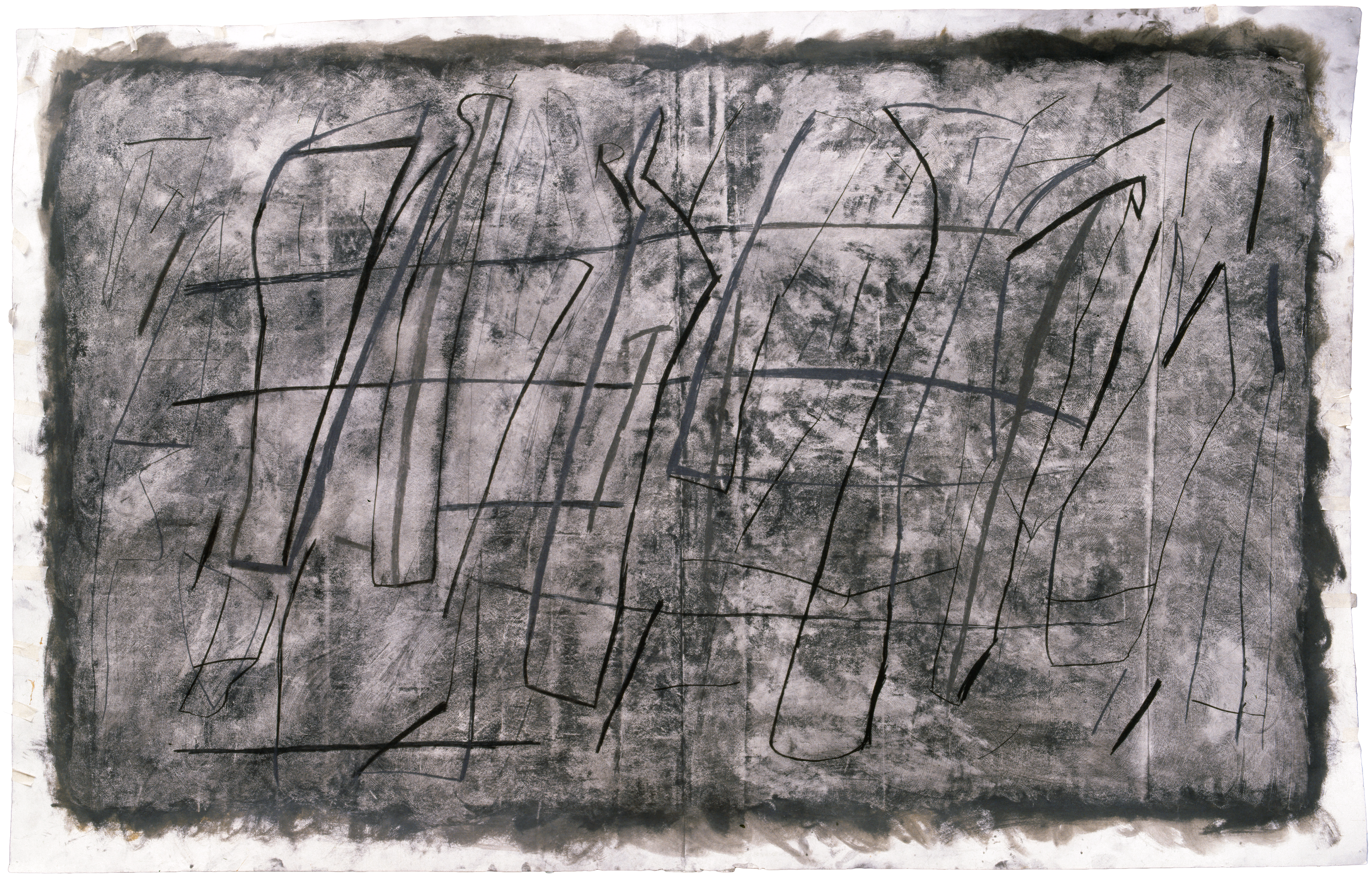 Figures — (1984) — mixed media on paper — 30.5 x 23 cm