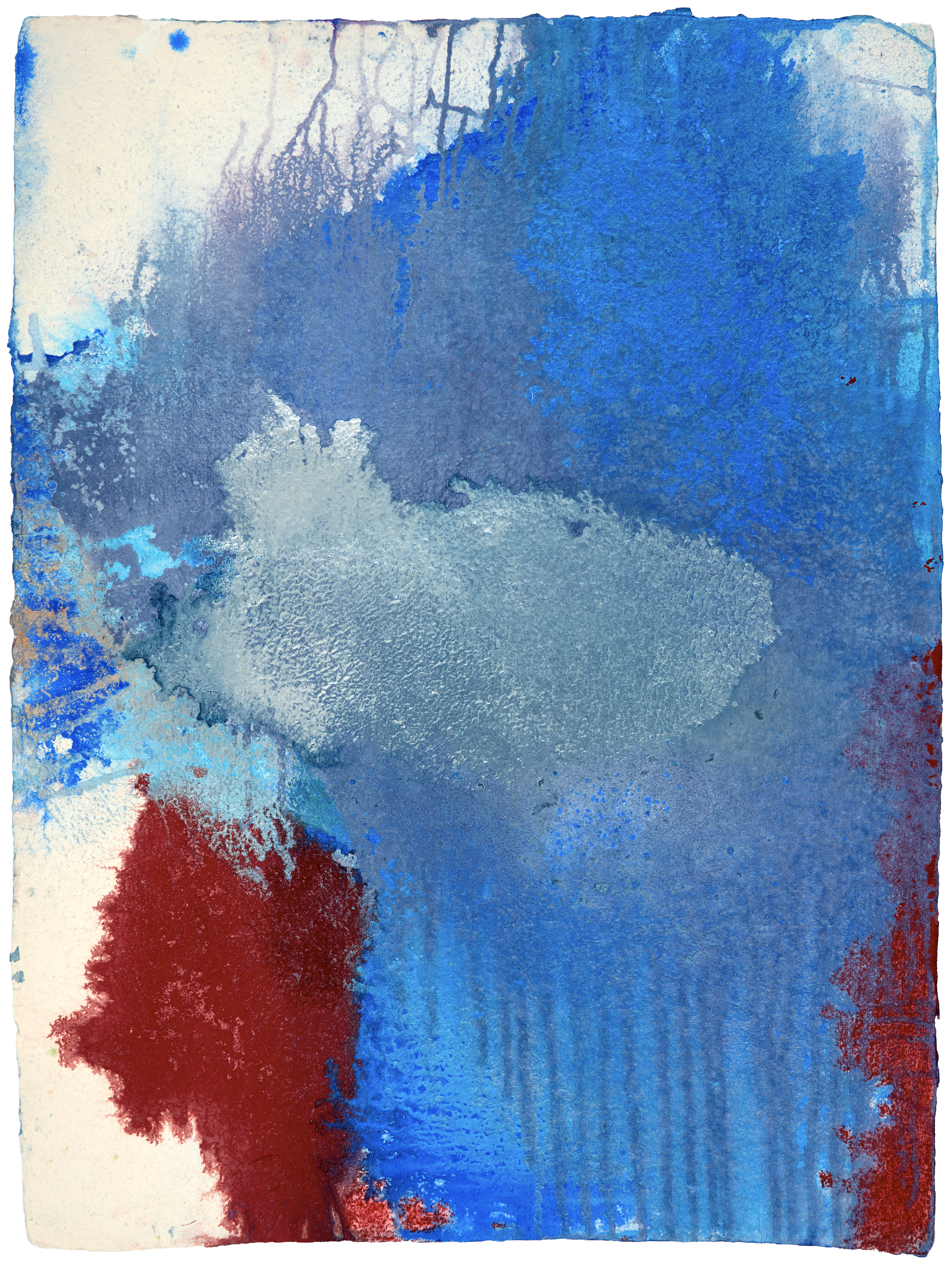 Pure Abstraction 2020 #2 — (2020) — watercolour, casein, and pastel on handmade cotton paper — 56 x 72 cm